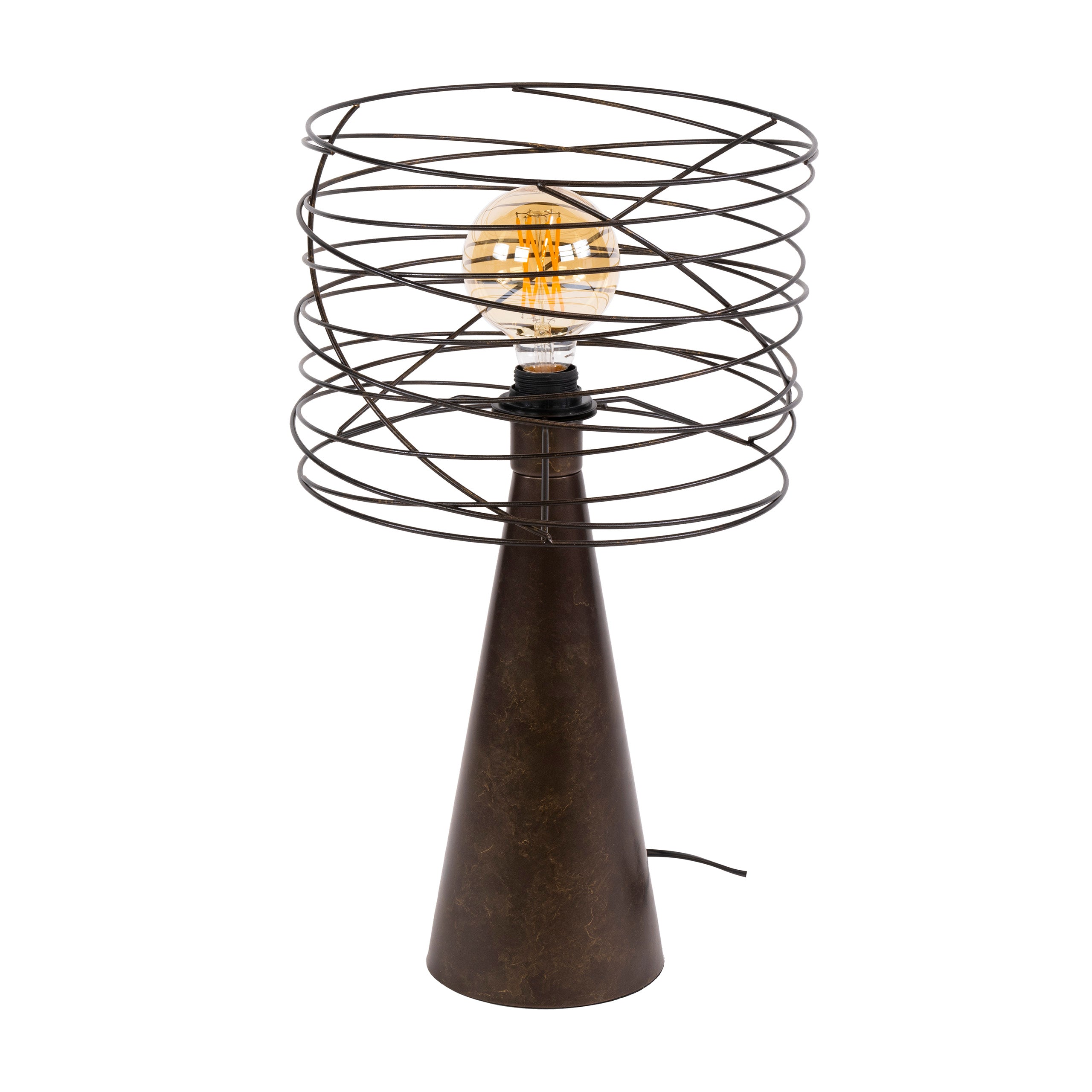 Tafellamp Curl 1-lichts / Urban bruin