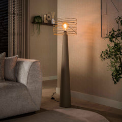 Vloerlamp Curl 1-lichts / Beige