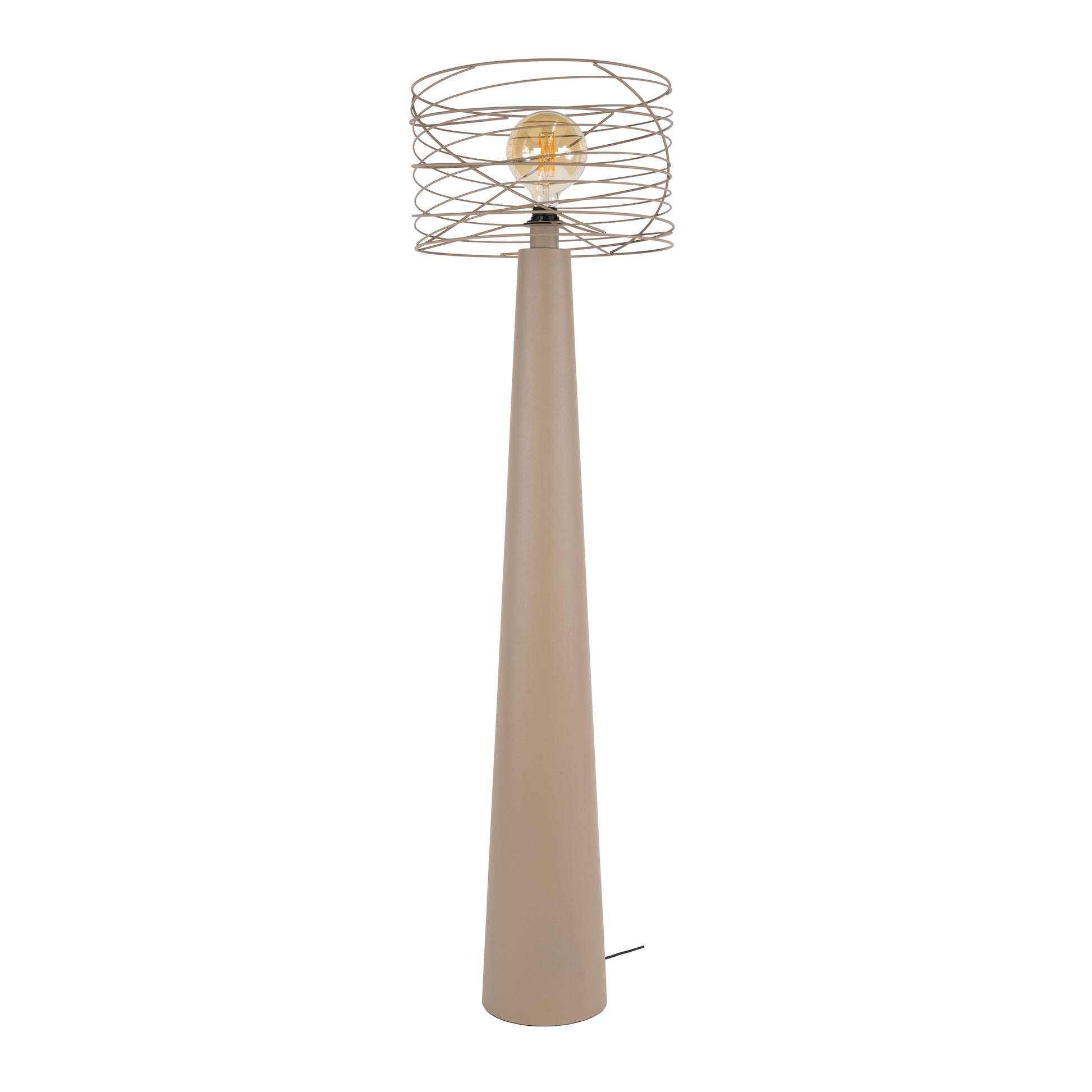 Vloerlamp Curl 1-lichts / Beige