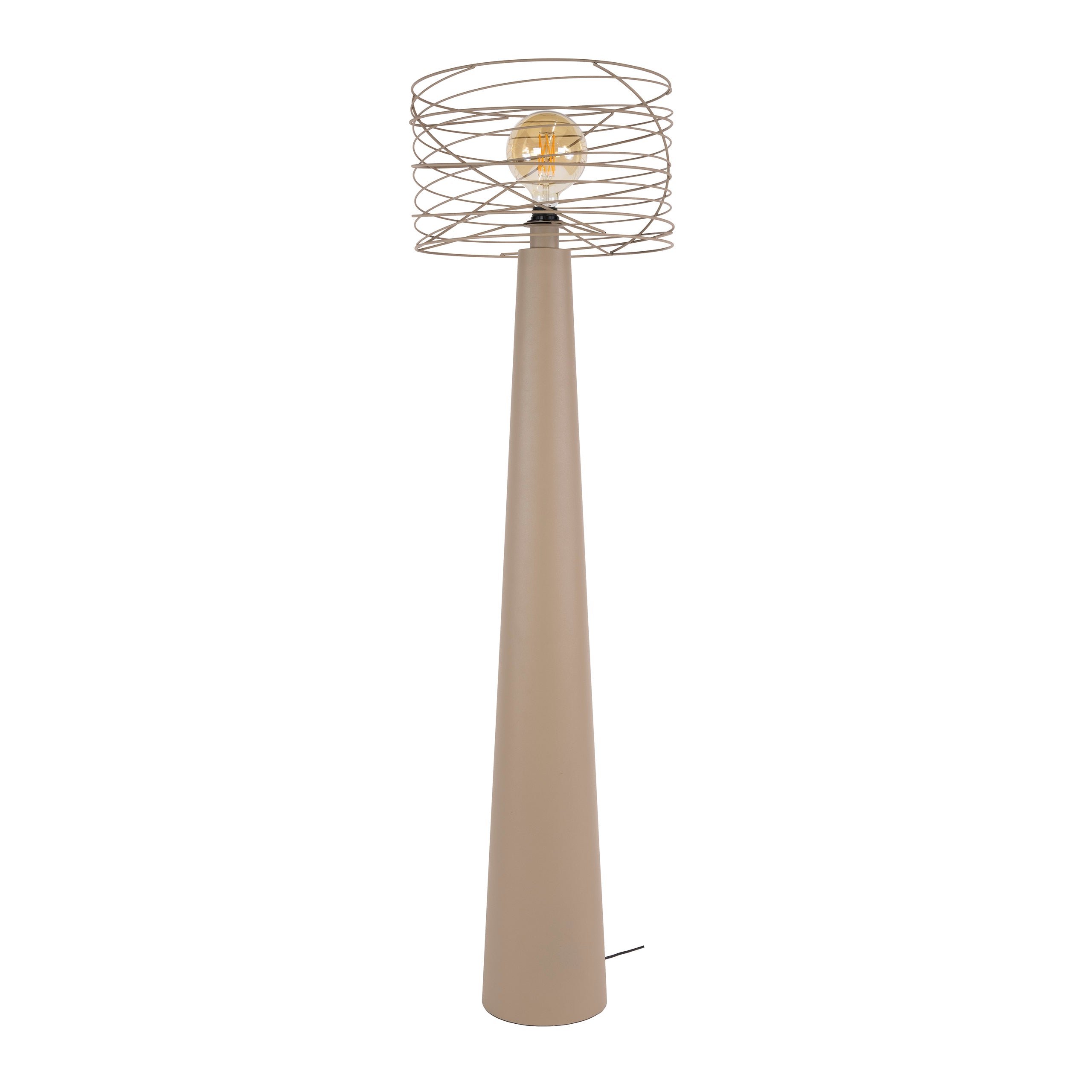 Vloerlamp Curl 1-lichts / Beige