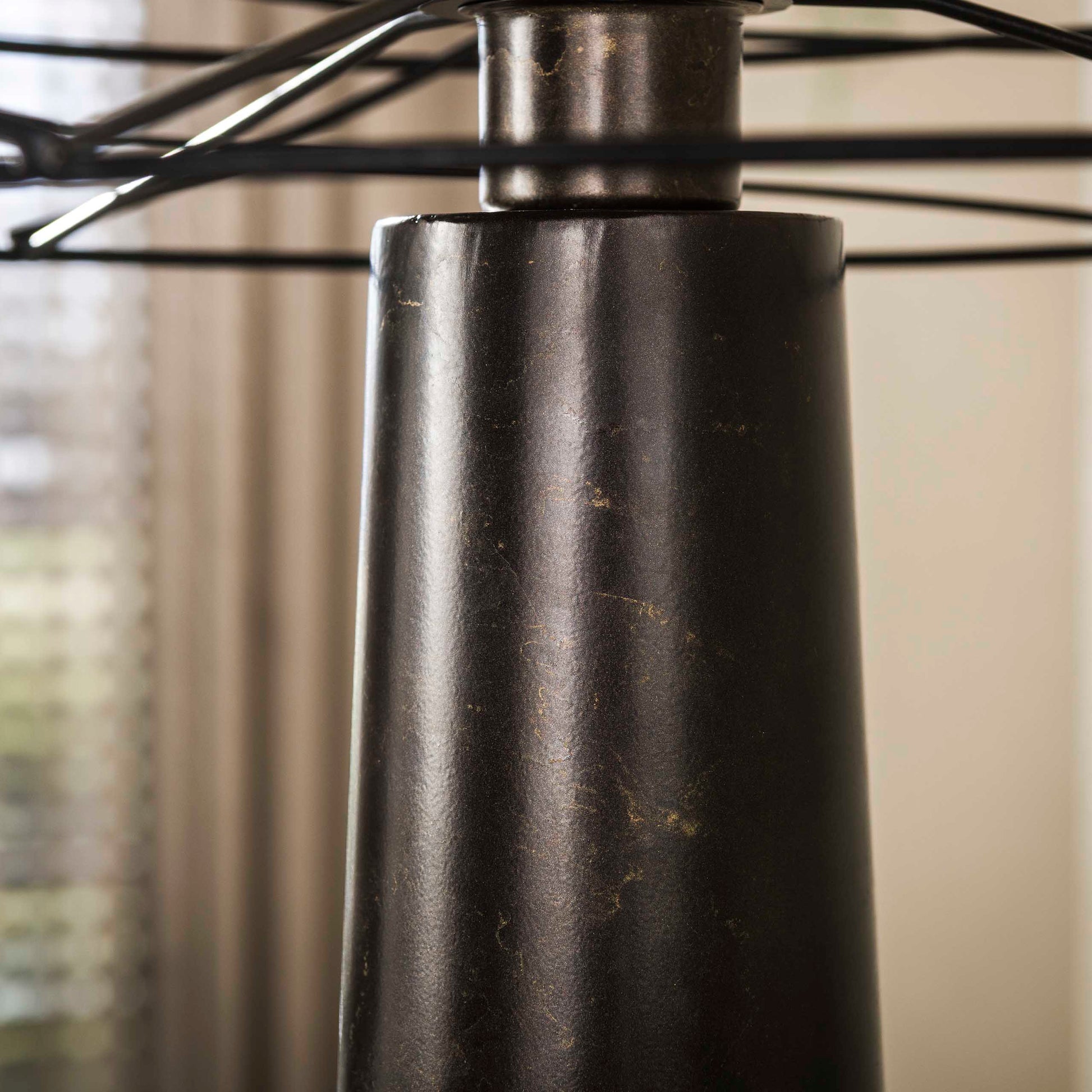 Vloerlamp Curl 1-lichts / Urban bruin