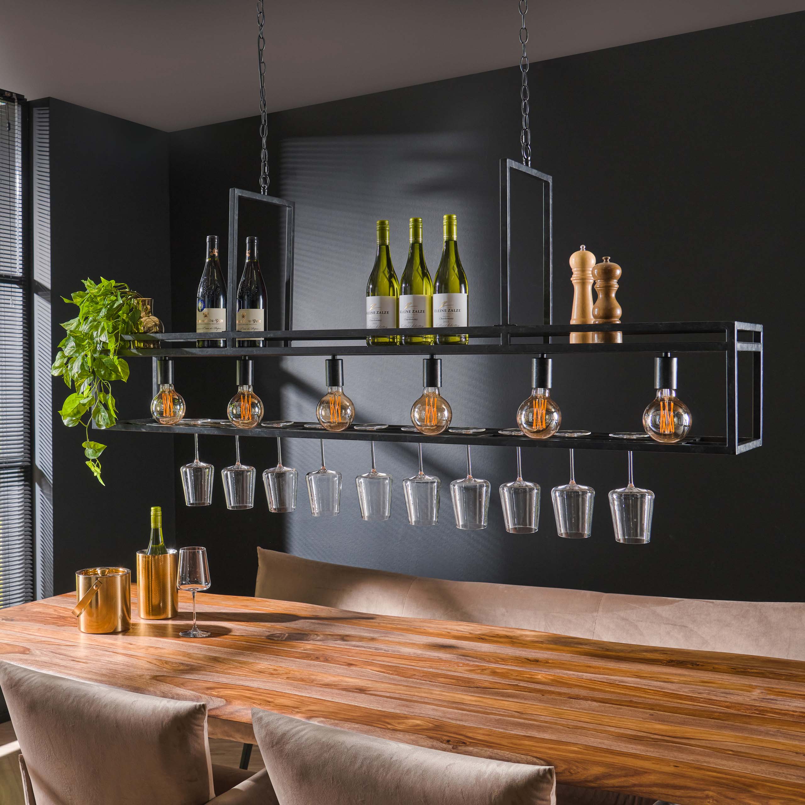 Hanglamp Decorate 6 Lichts Charcoal