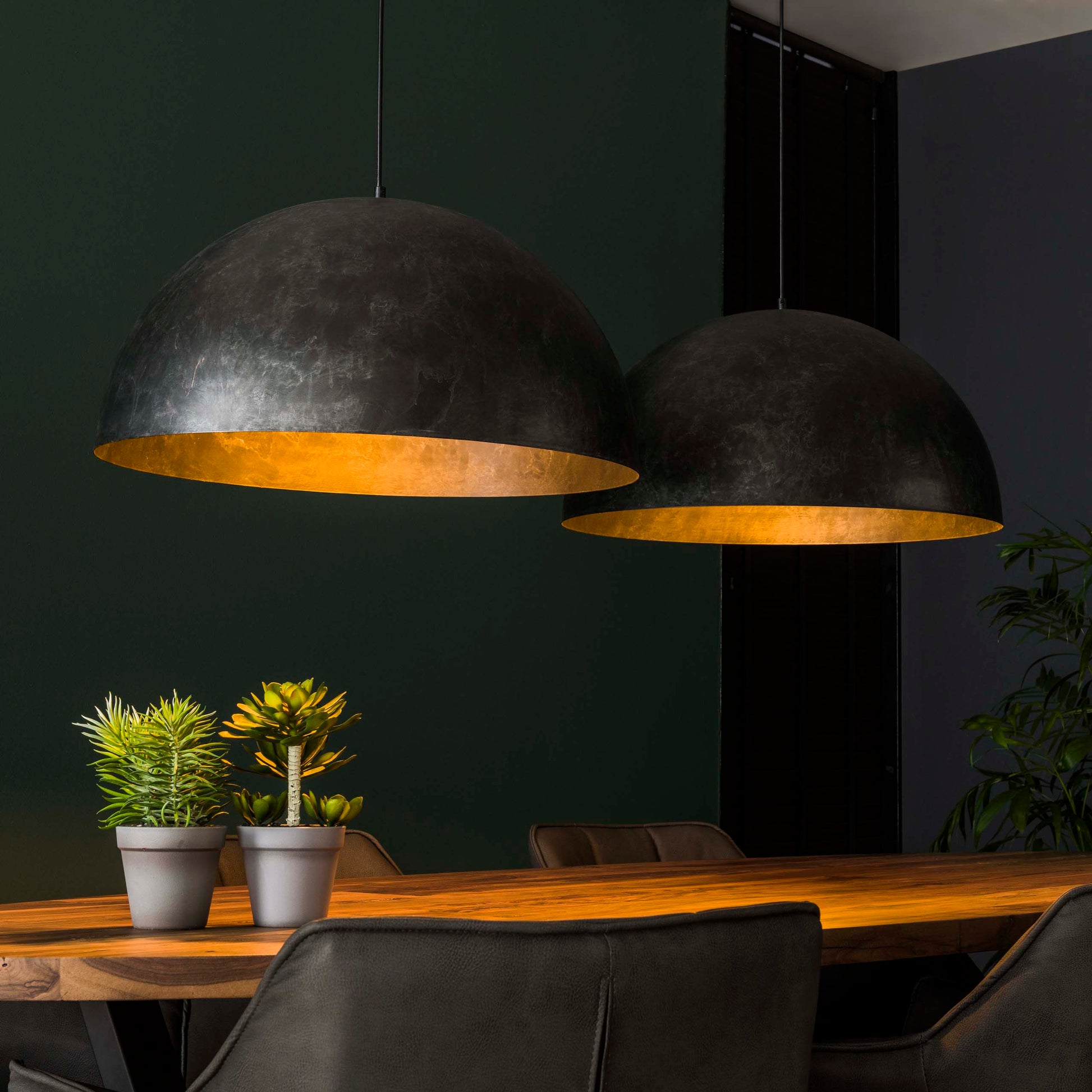 Hanglamp Dome 2-lichts Ø60cm / Charcoal