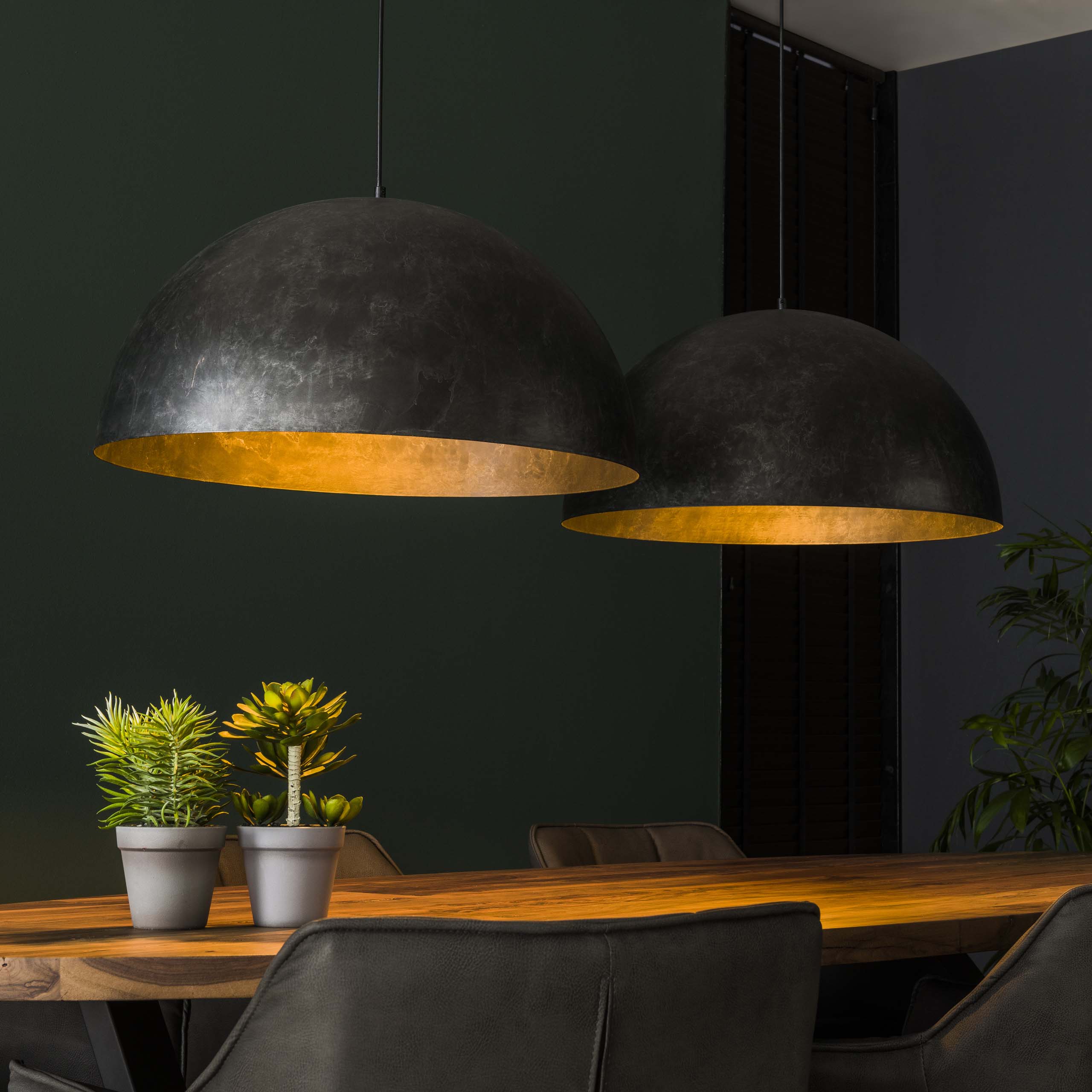 Hanglamp Dome 2-lichts Ø60cm / Charcoal