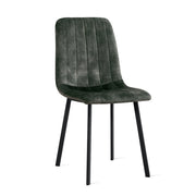 Eetkamerstoel Minsk - Velvet Groen - eetkamerstoel in velvet, vooraanzicht