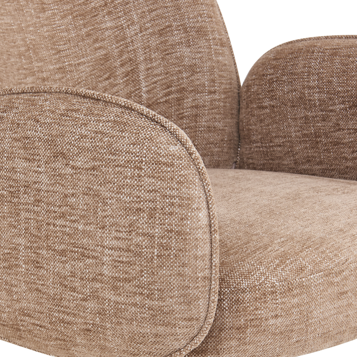 Eetkamerstoel Oslo - Taupe met armleuning