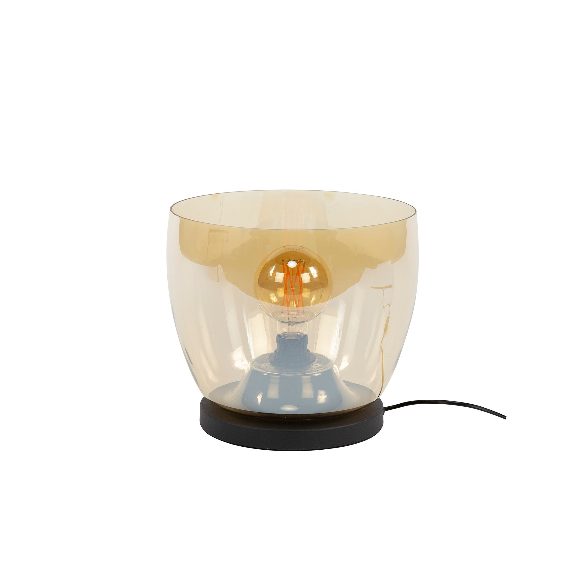 Vloerlamp Up L 1 Lichts Amber Glas