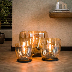 Vloerlamp Up Xl 1 Lichts Amber Glas