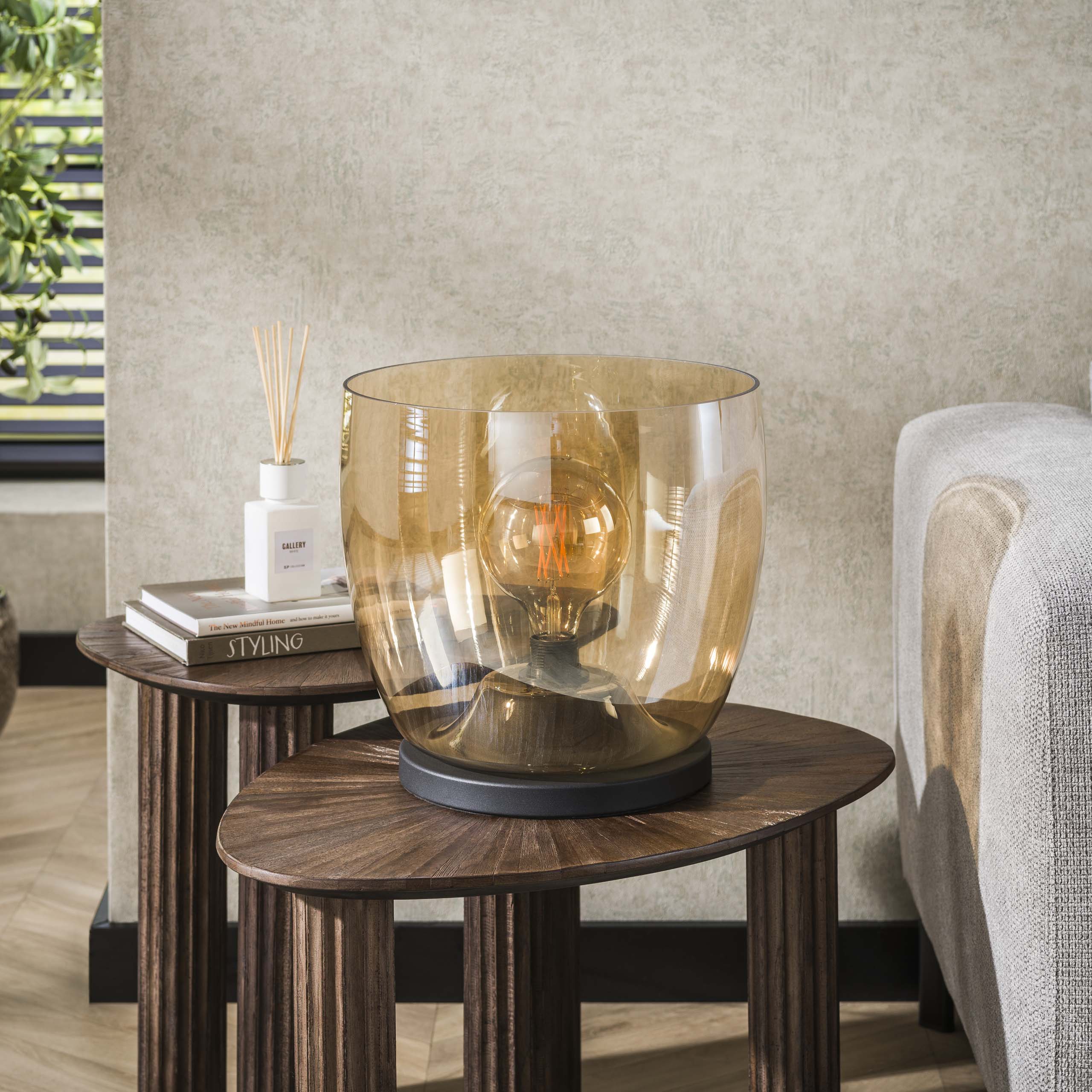 Vloerlamp Up Xl 1 Lichts Amber Glas