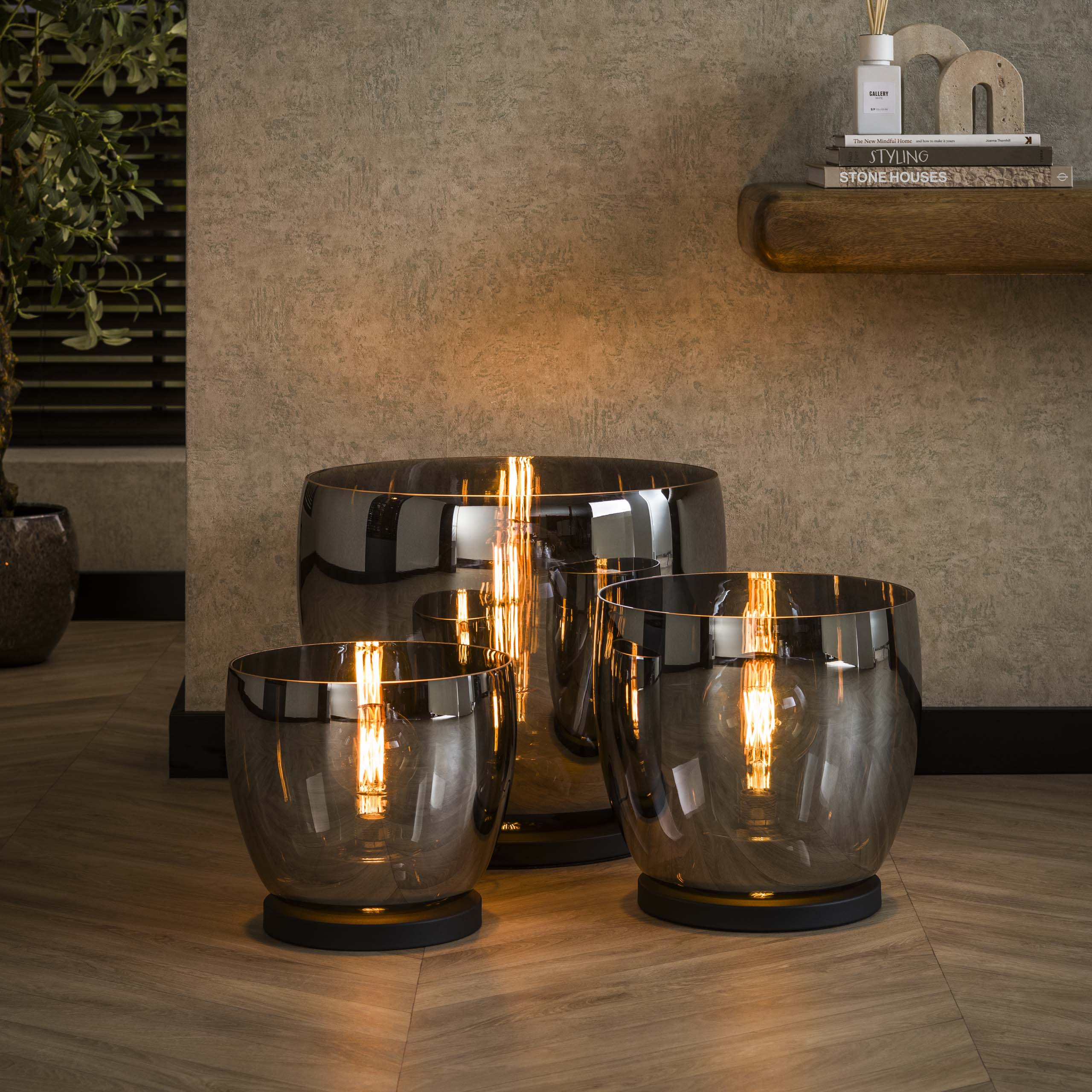 Vloerlamp UP XL 1-lichts / Smoke grey glas