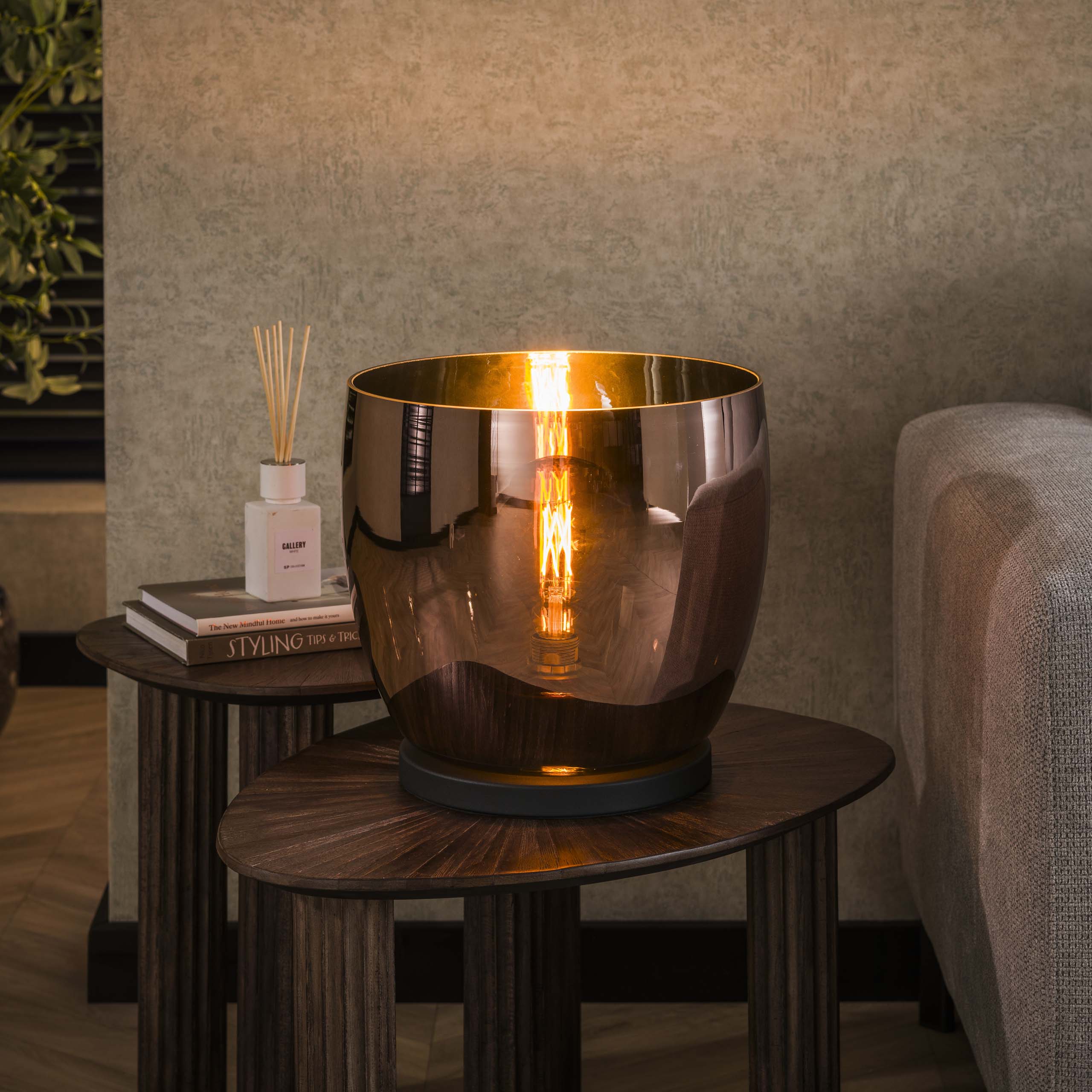 Vloerlamp Up Xl 1 Lichts Koper Glas