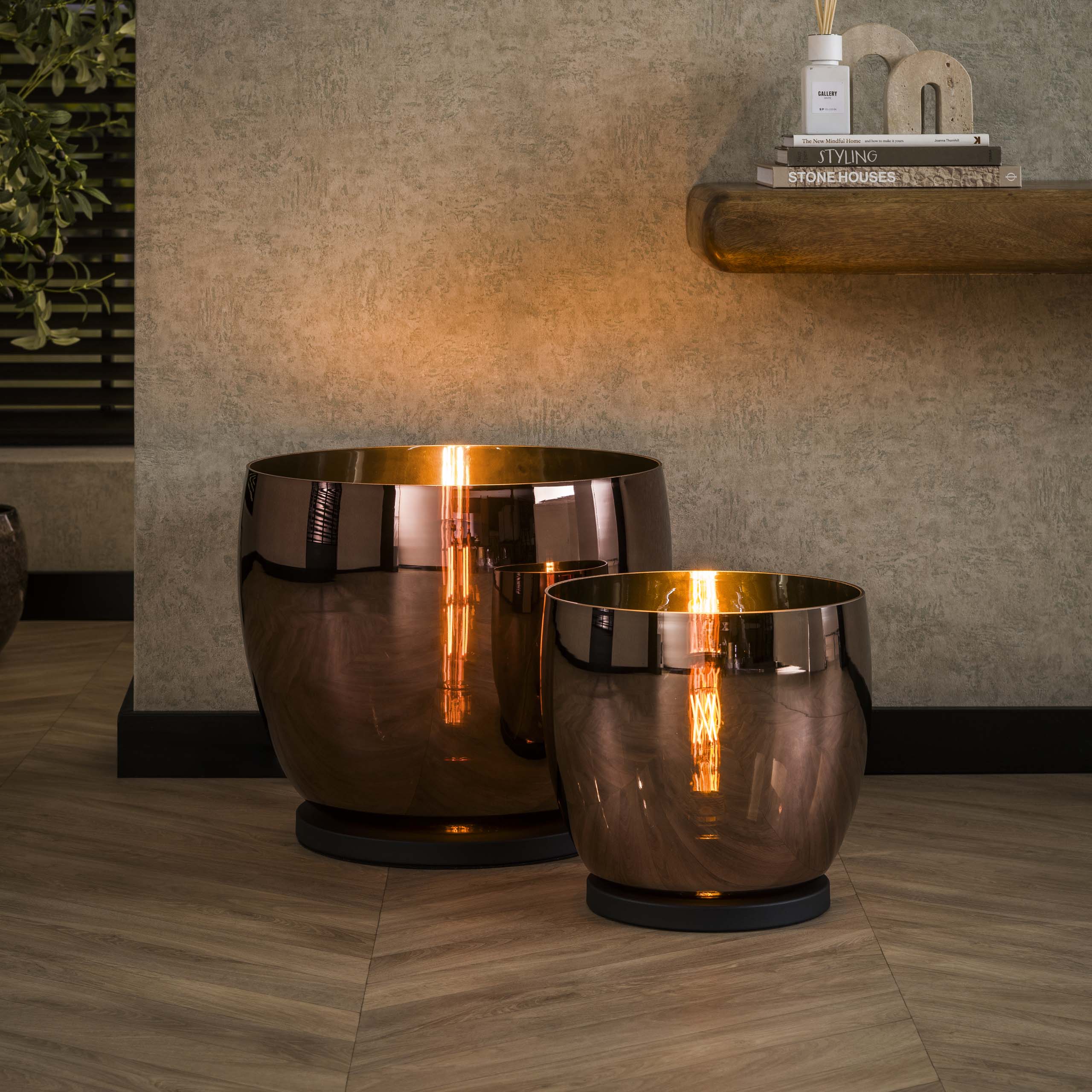 Vloerlamp Up Xxl 1 Lichts Koper Glas