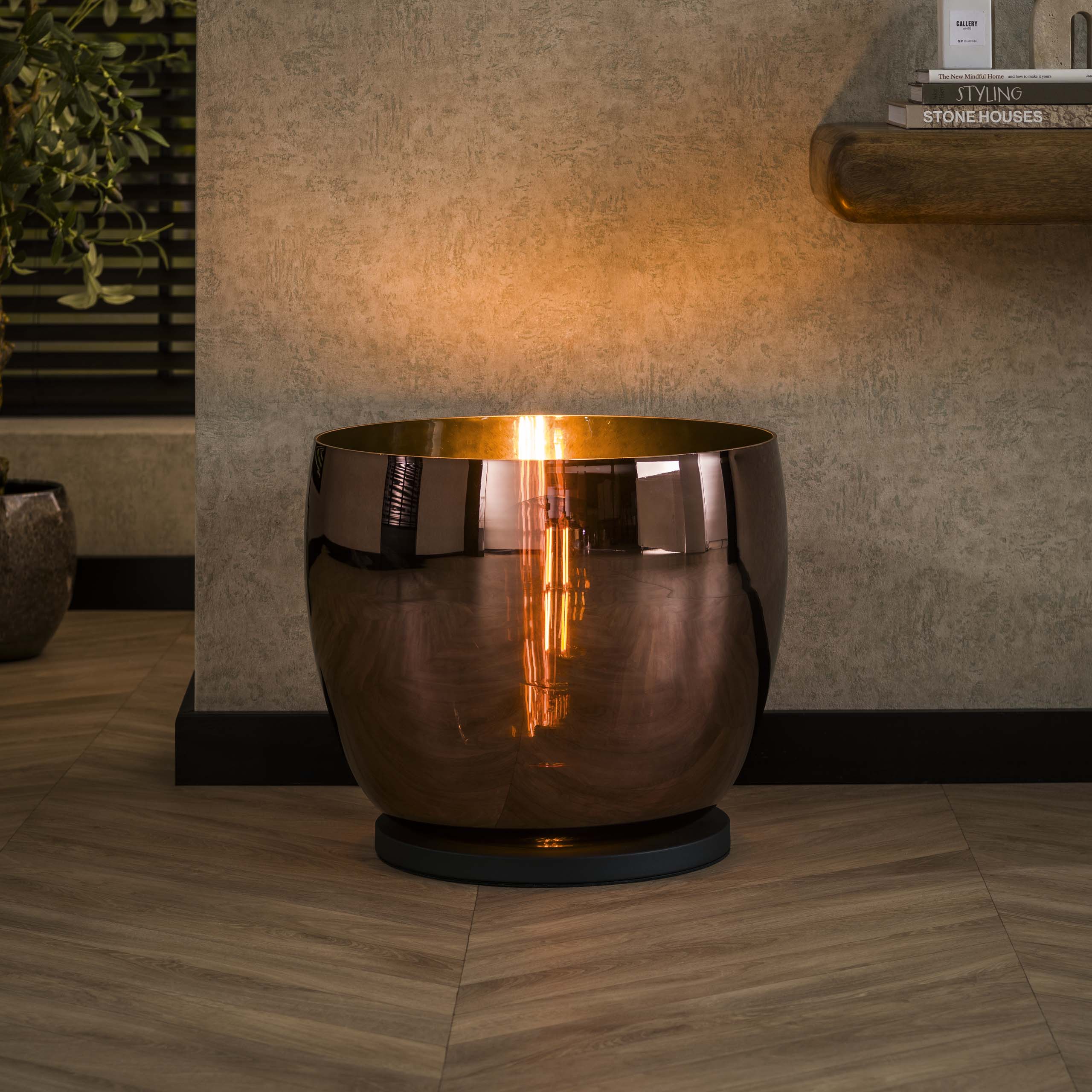 Vloerlamp Up Xxl 1 Lichts Koper Glas