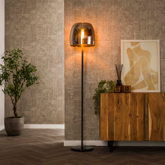 Vloerlamp Drift Glass 1 Lichts Smoke Grey Glas