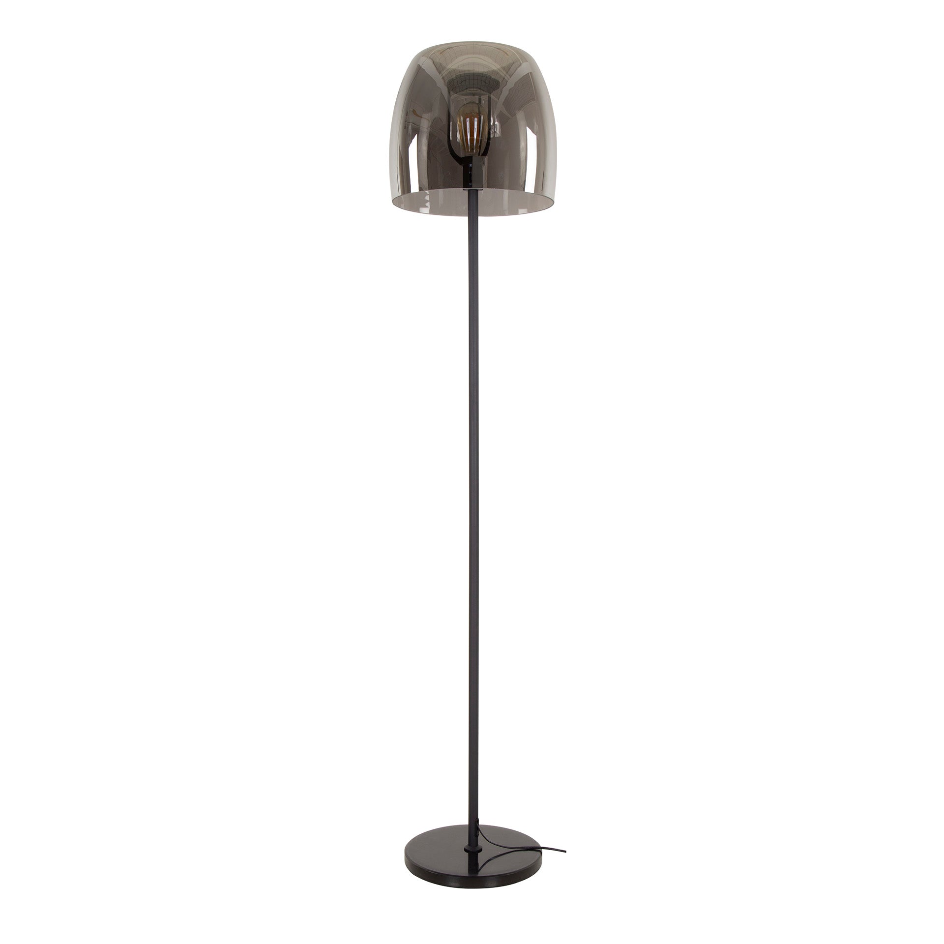 Vloerlamp Drift Glass 1 Lichts Smoke Grey Glas