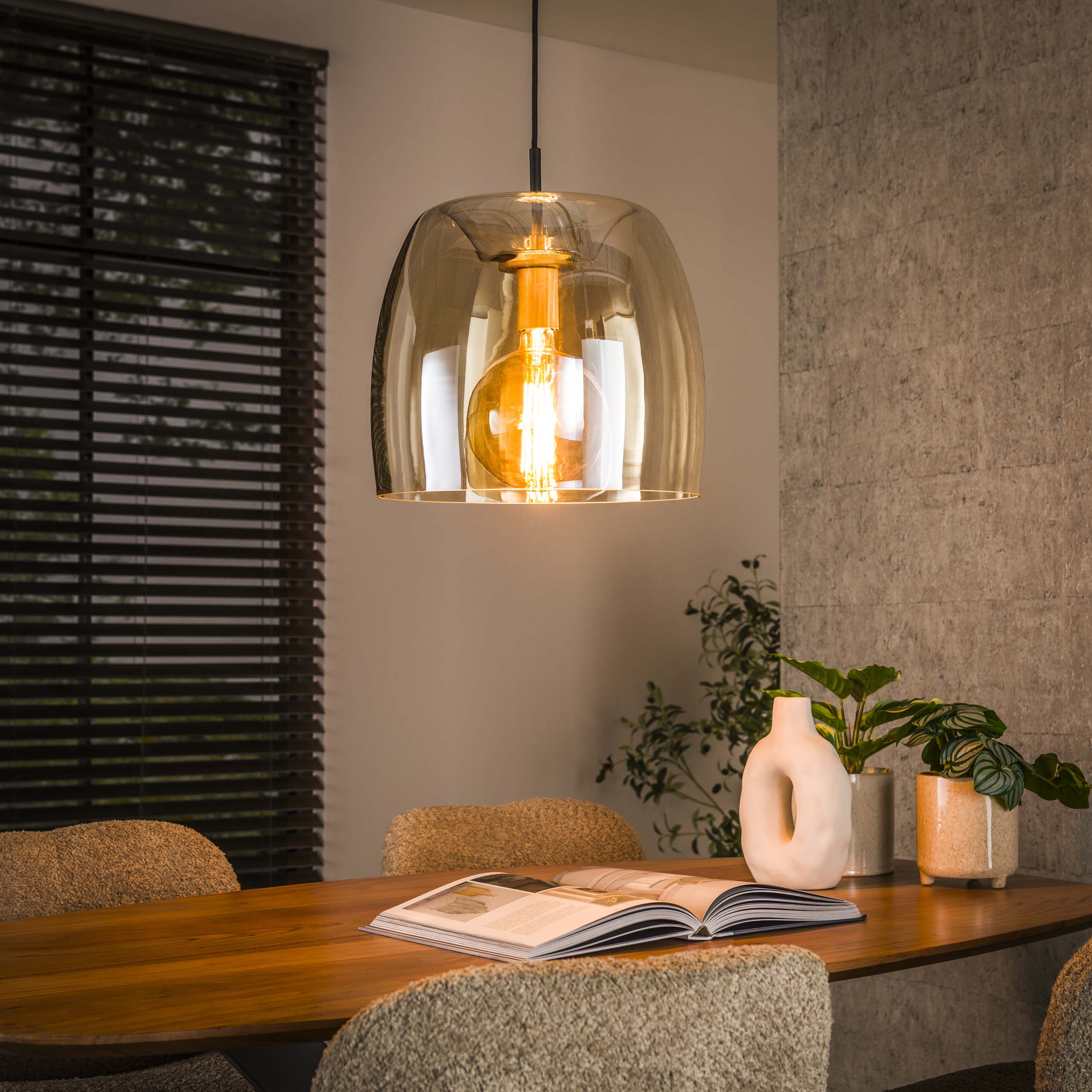 Hanglamp Drift Glass 1-lichts / Amber glas