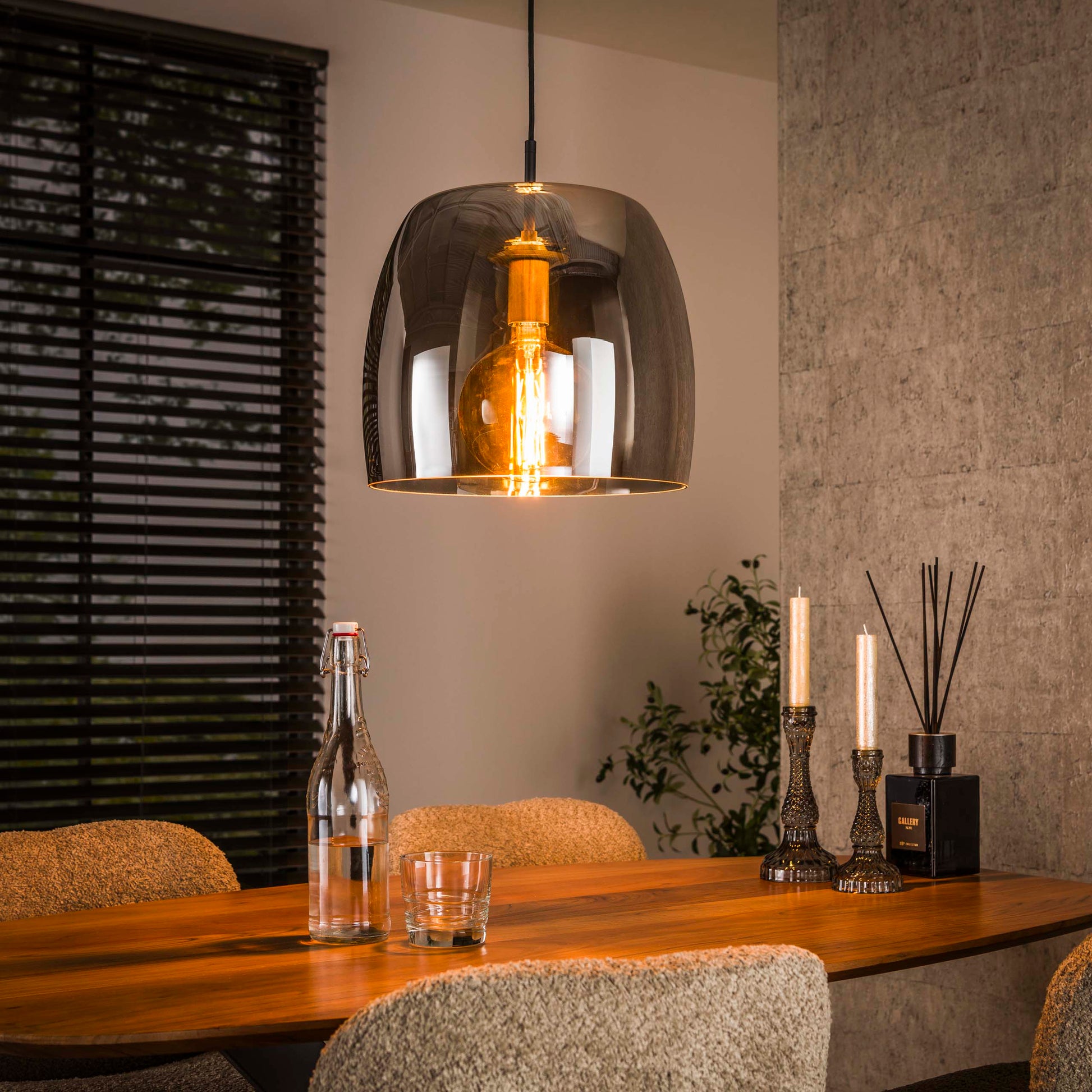 Hanglamp Drift Glass 1-lichts / Smoke grey glas