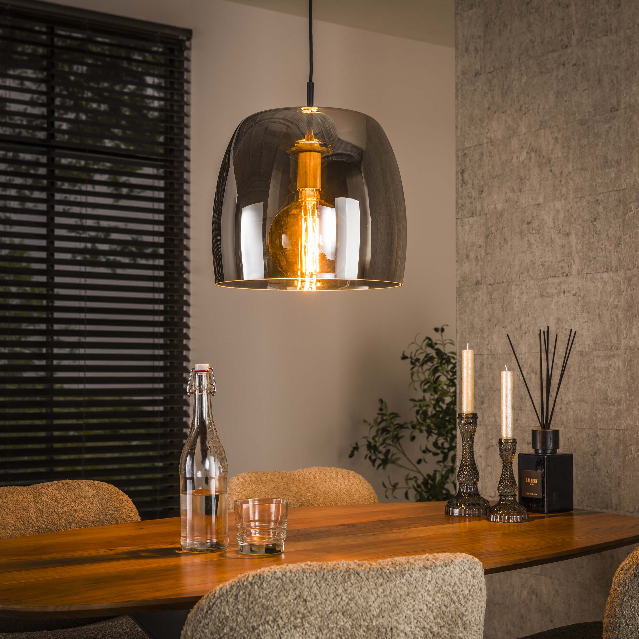 Hanglamp Drift Glass 1-lichts / Smoke grey glas