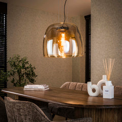 Hanglamp Drift Glass Xl 1 Lichts Amber Glas