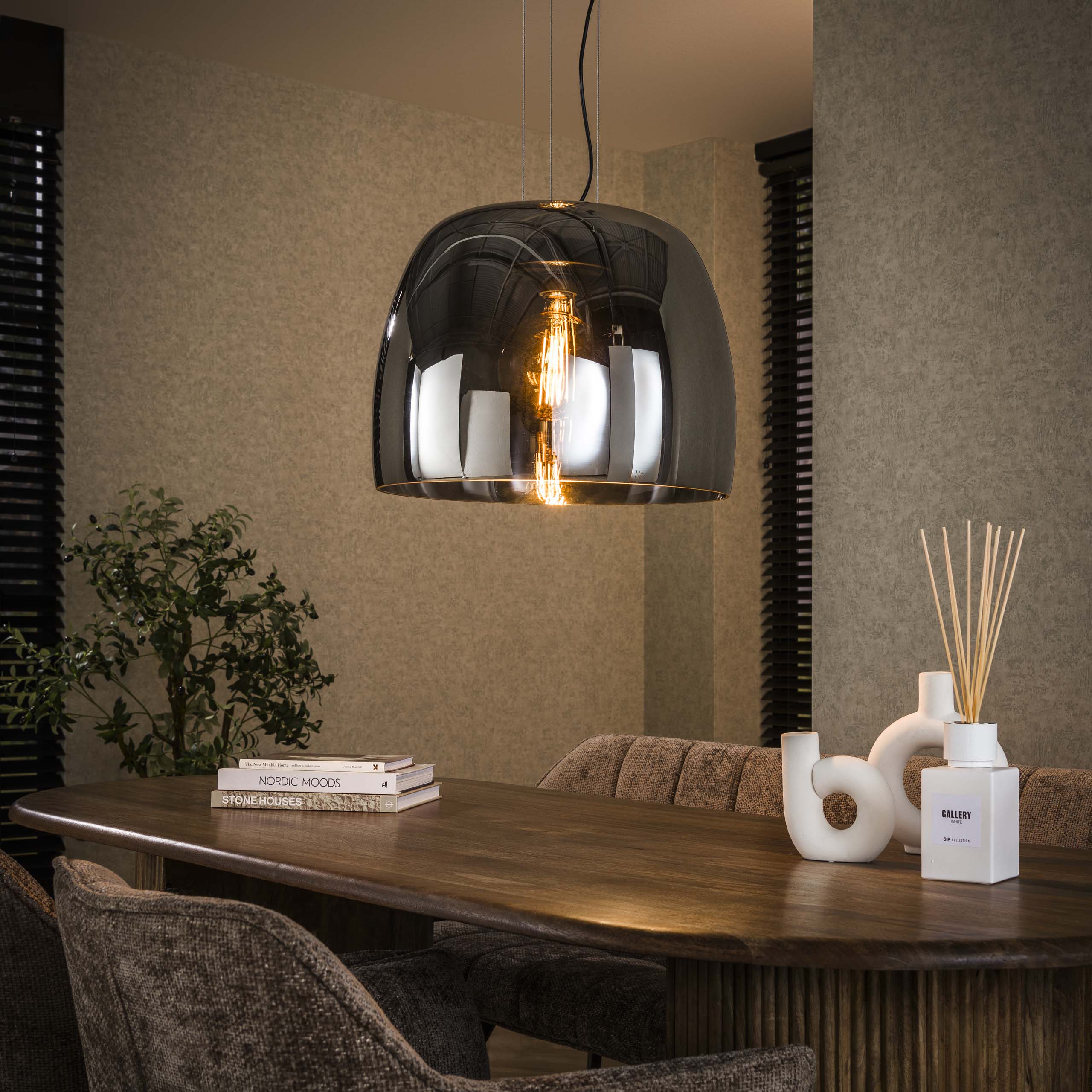Hanglamp Drift Glass XL 1-lichts / Smoke grey glas