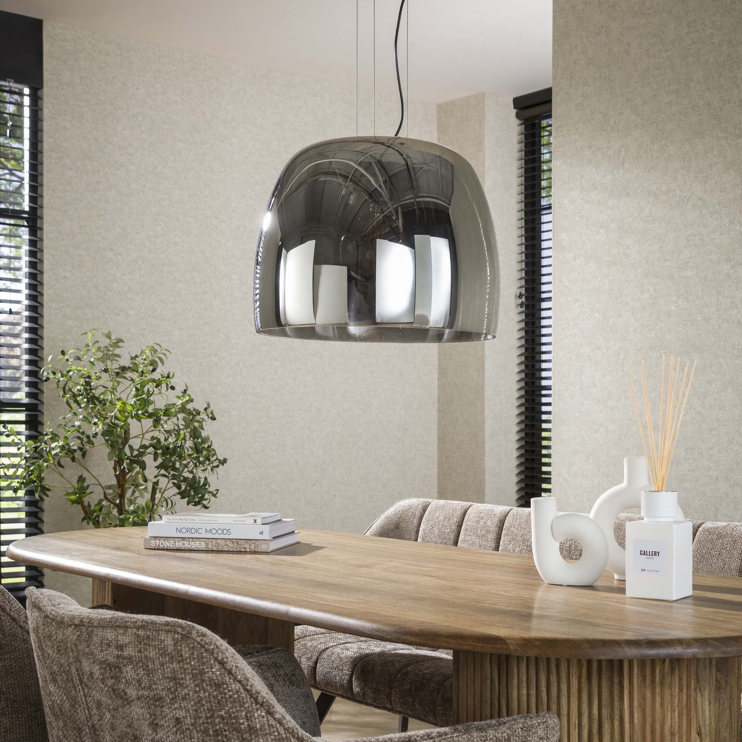 Hanglamp Drift Glass Xl 1 Lichts Smoke Grey Glas