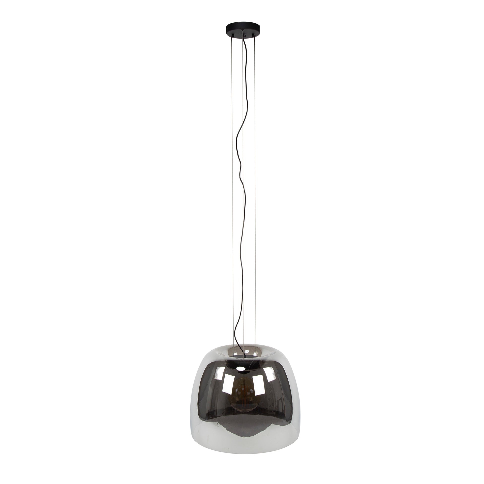 Hanglamp Drift Glass Xl 1 Lichts Smoke Grey Glas