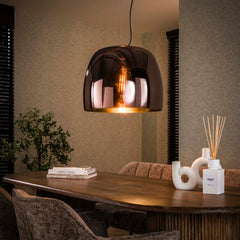Hanglamp Drift Glass Xl 1 Lichts Koper Glas