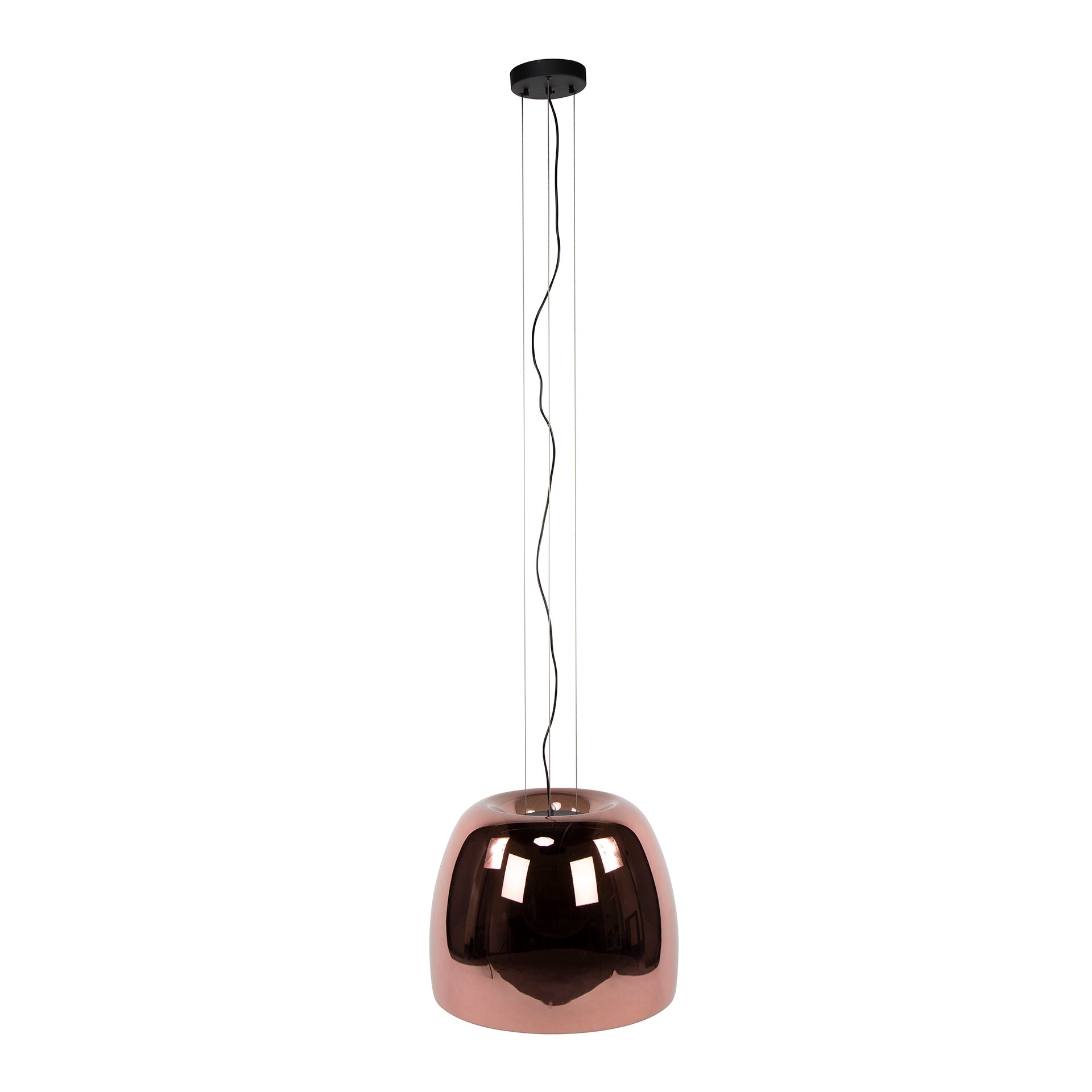 Hanglamp Drift Glass Xl 1 Lichts Koper Glas