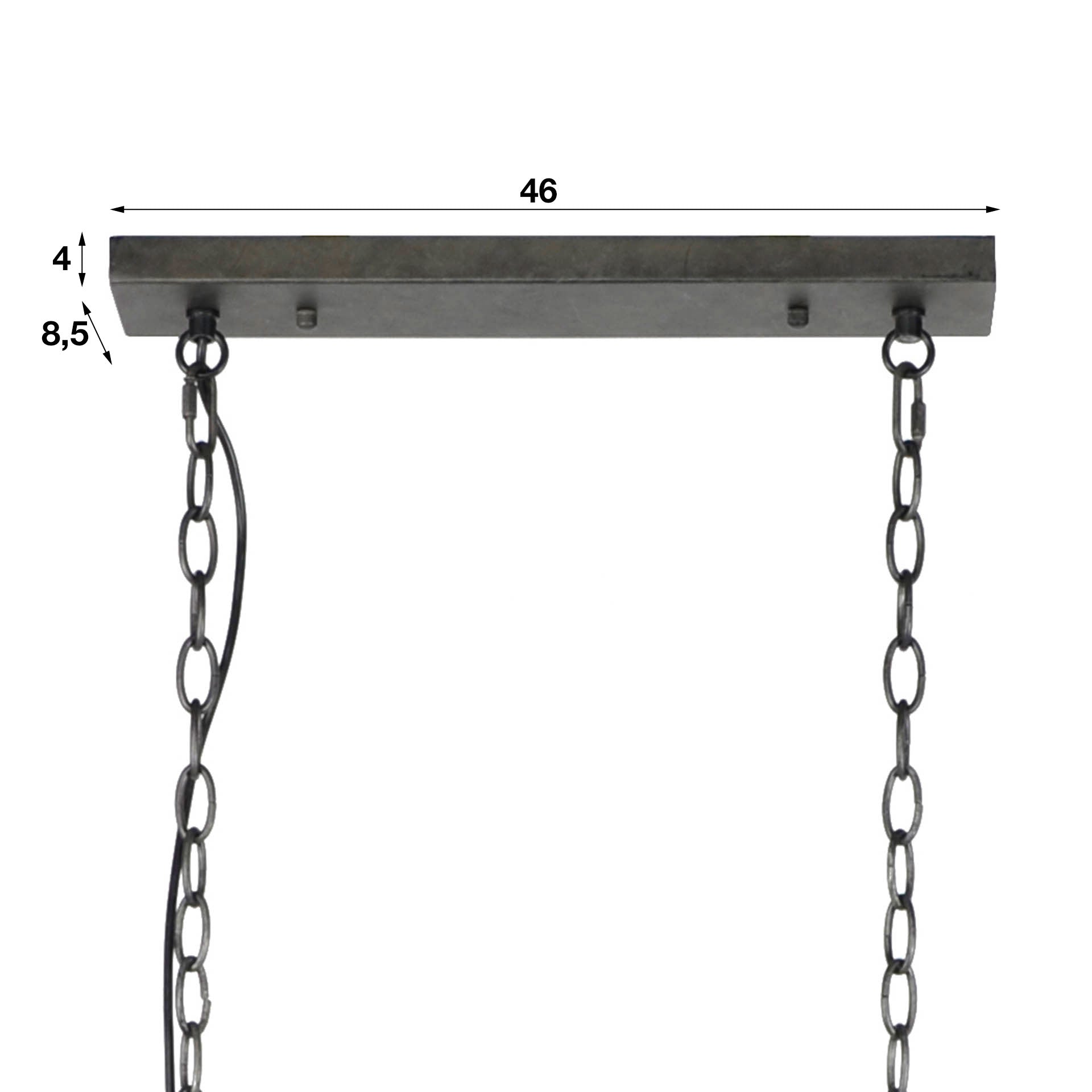 Hanglamp Cylinder Wire 2 Lichts Slate Grey