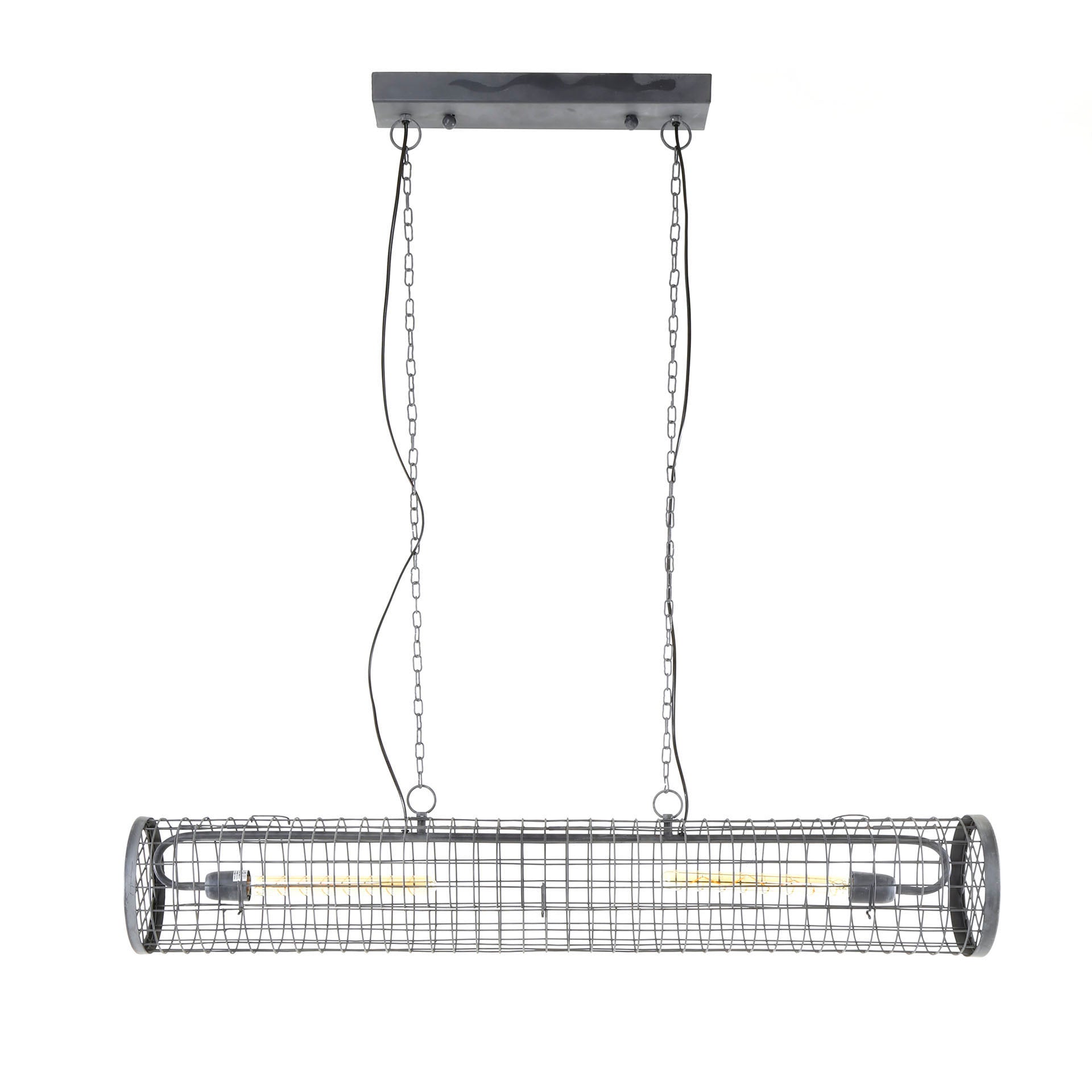 Hanglamp Cylinder Wire 2 Lichts Slate Grey
