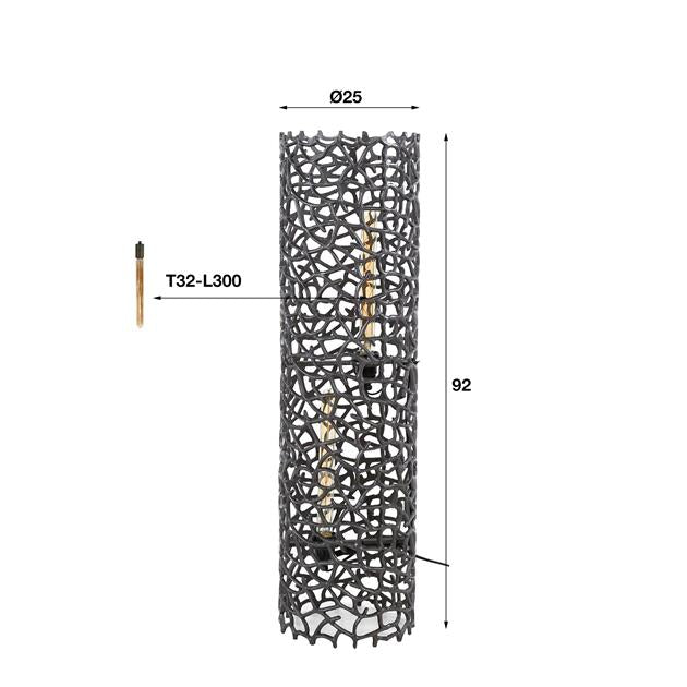 Vloerlamp Ø25 weaver cylinder L