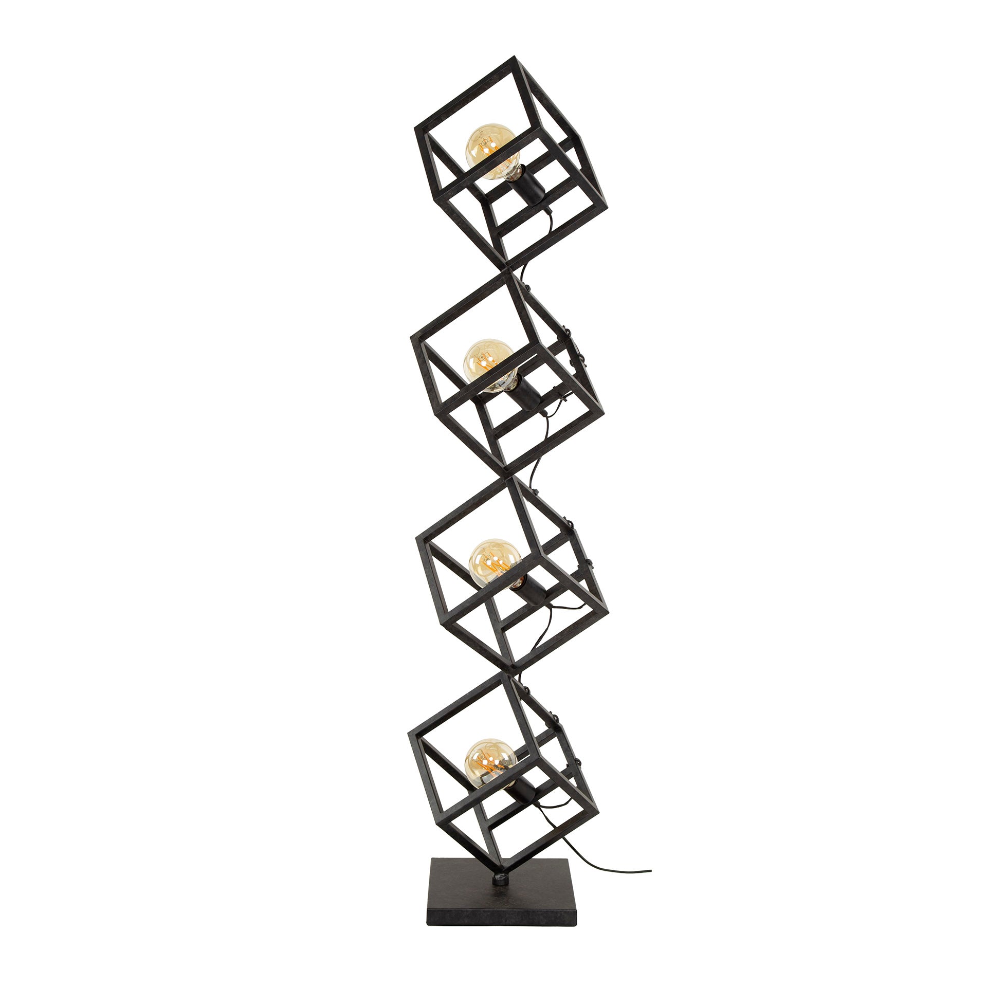 Vloerlamp Cube 4 Lichts Charcoal