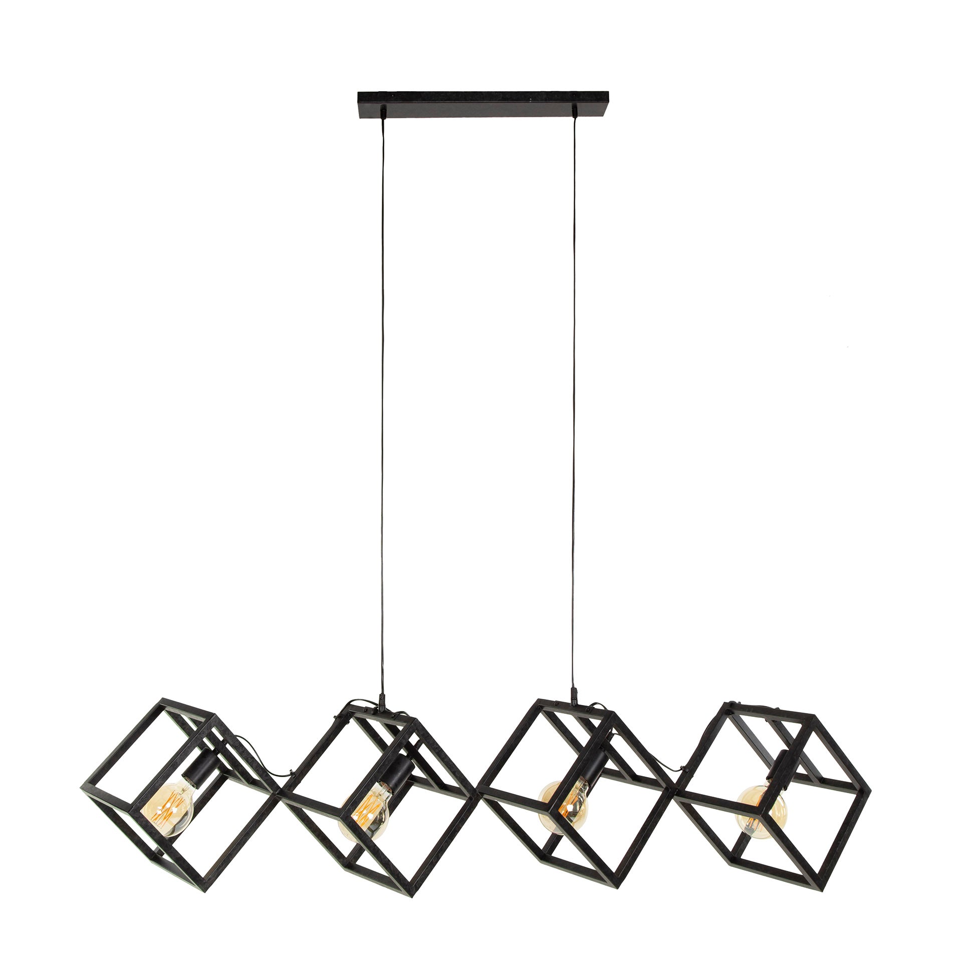 Hanglamp Cube 4 Lichts Charcoal