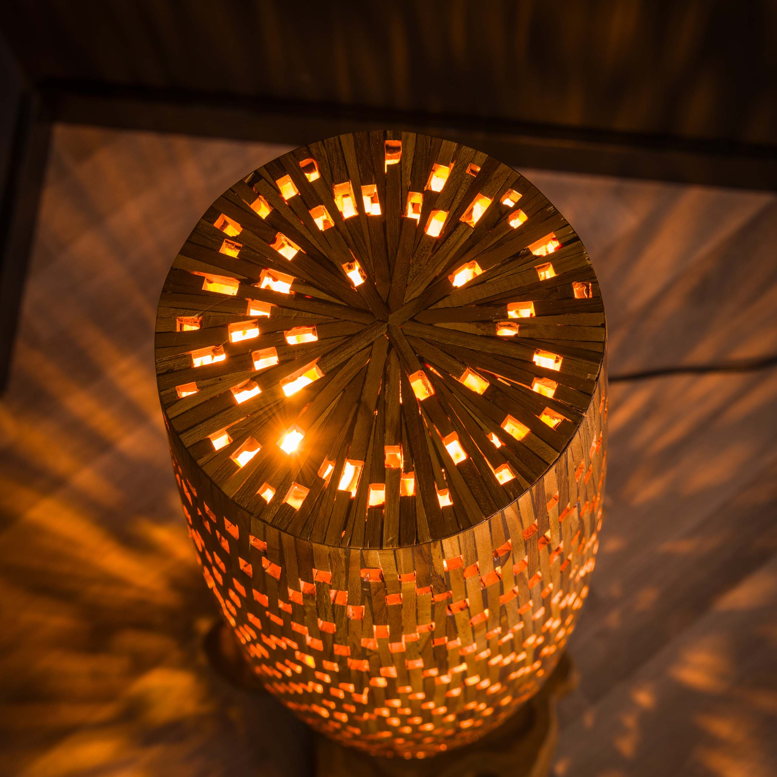 Vloerlamp Bars S 2 Lichts Massief Teak