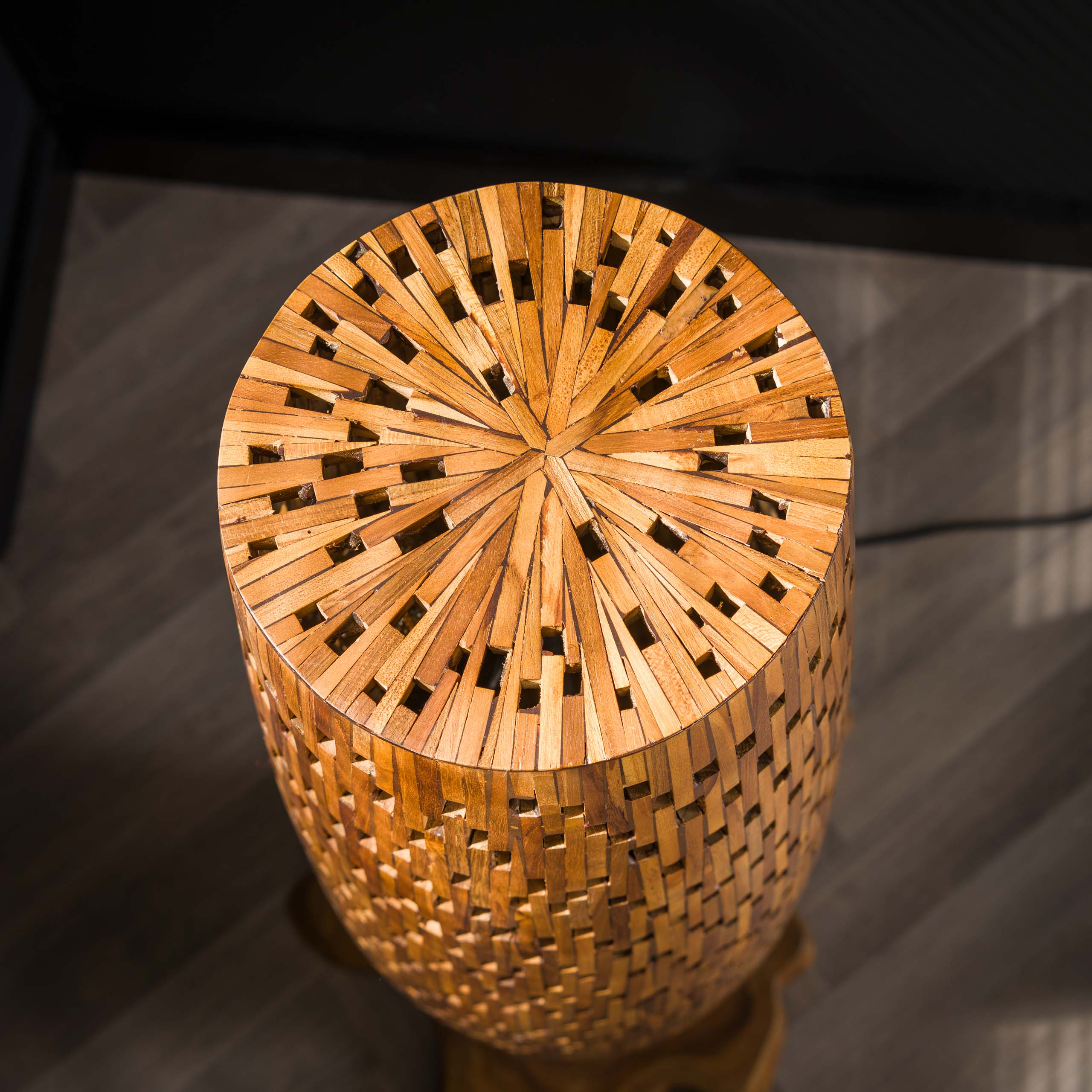 Vloerlamp Bars M 3 Lichts Massief Teak