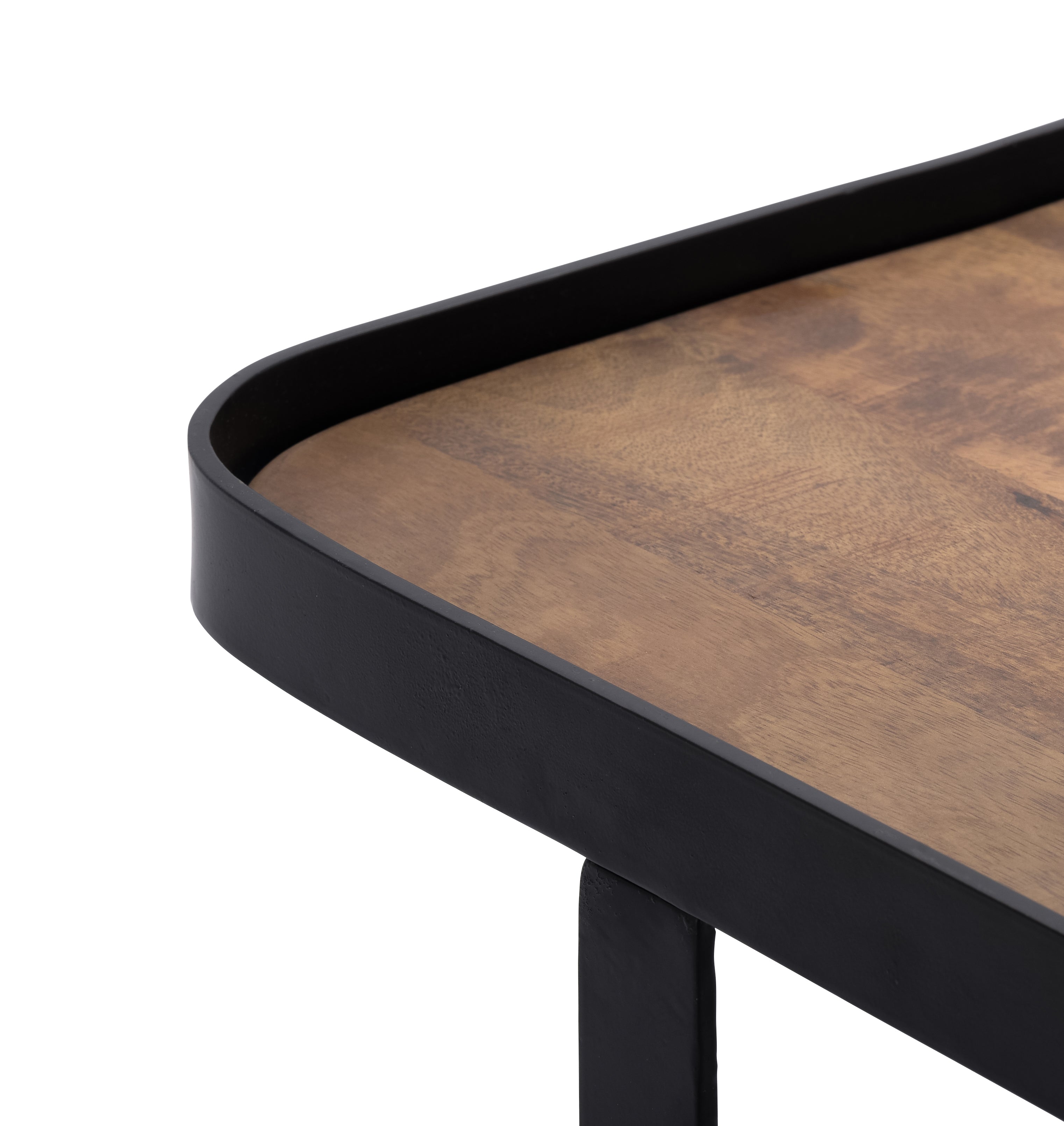 Salontafel Hunt 002 (120x60) Wood Natural Metal Matt Black