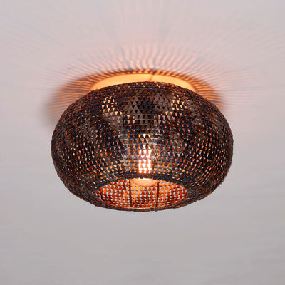 Plafondlamp Armor 1 Lichts Zwart Bruin