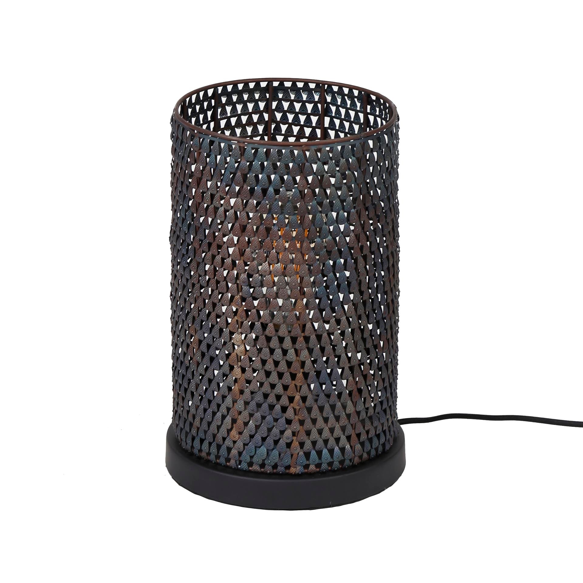 Tafellamp Armor Tube 1 Lichts Zwart Bruin