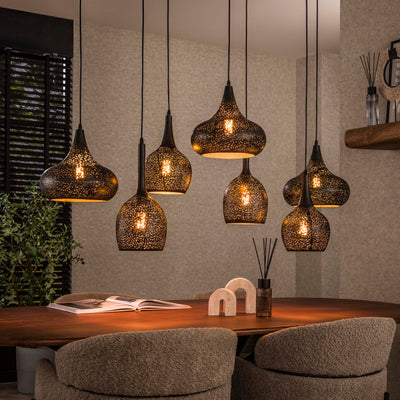 Hanglamp Zip 4 3 Lichts Artic Zwart