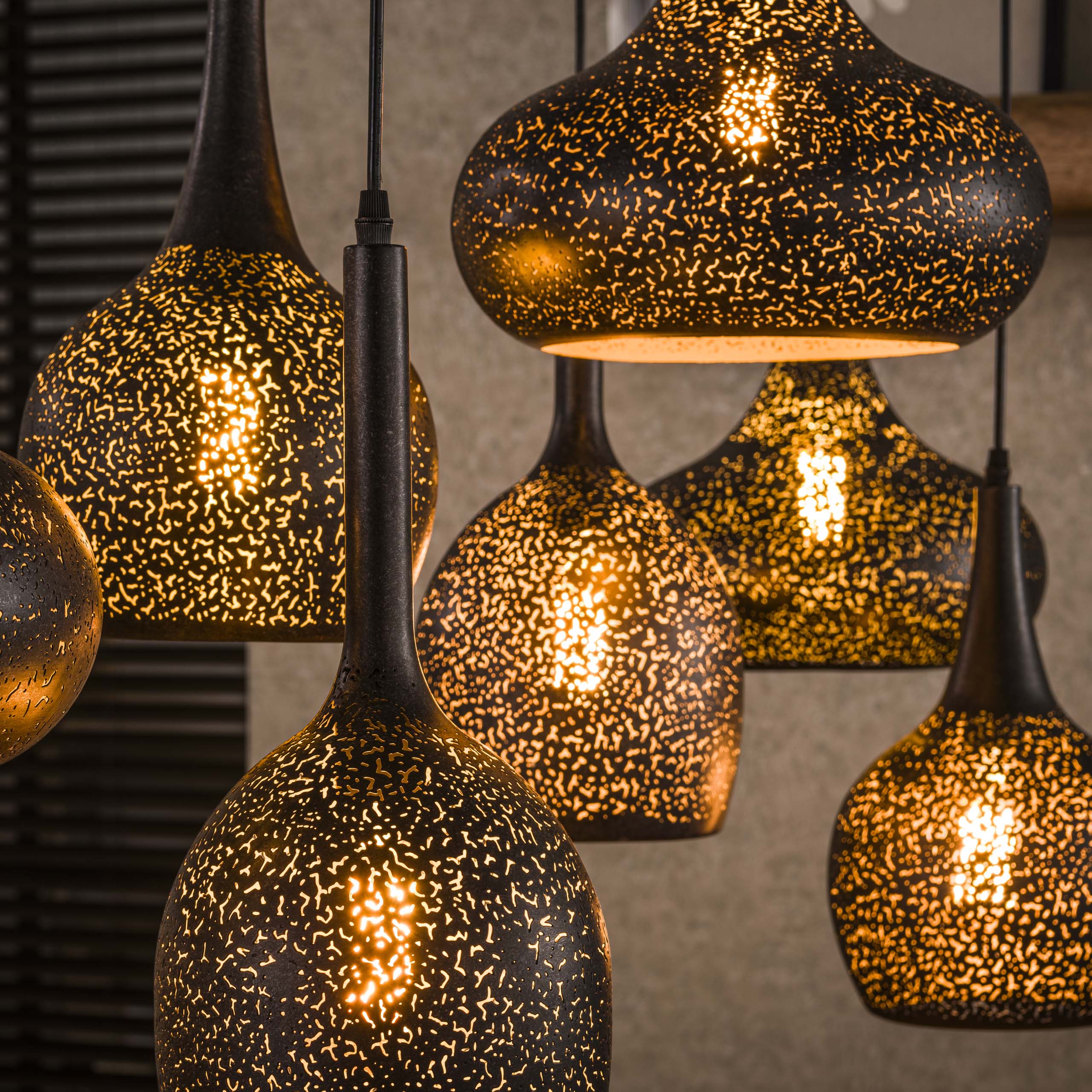Hanglamp Zip 4 3 Lichts Artic Zwart