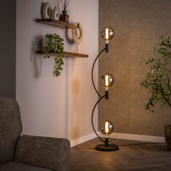 Vloerlamp Arcus 3 Lichts Artic Zwart