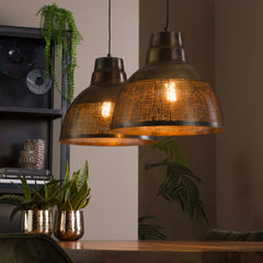 Hanglamp Screen 2 Lichts Antiek Brons