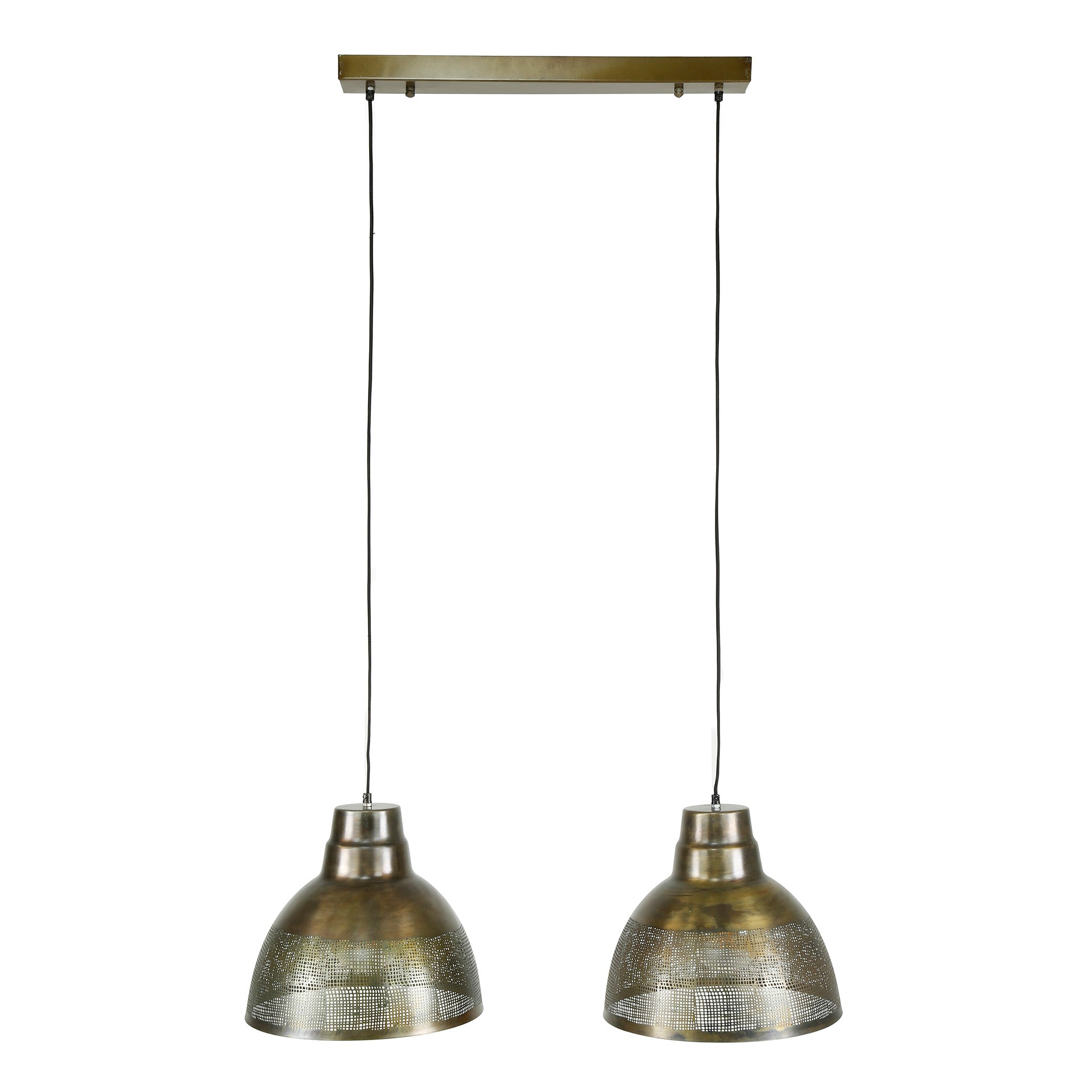 Hanglamp Screen 2 Lichts Antiek Brons