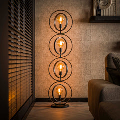 Vloerlamp Turn Around 4 Lichts Charcoal