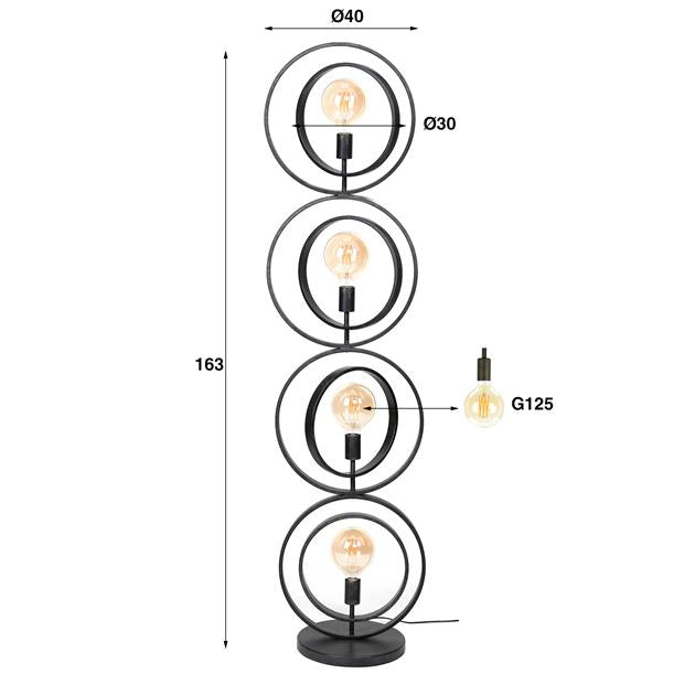 Vloerlamp 4L turn around XL