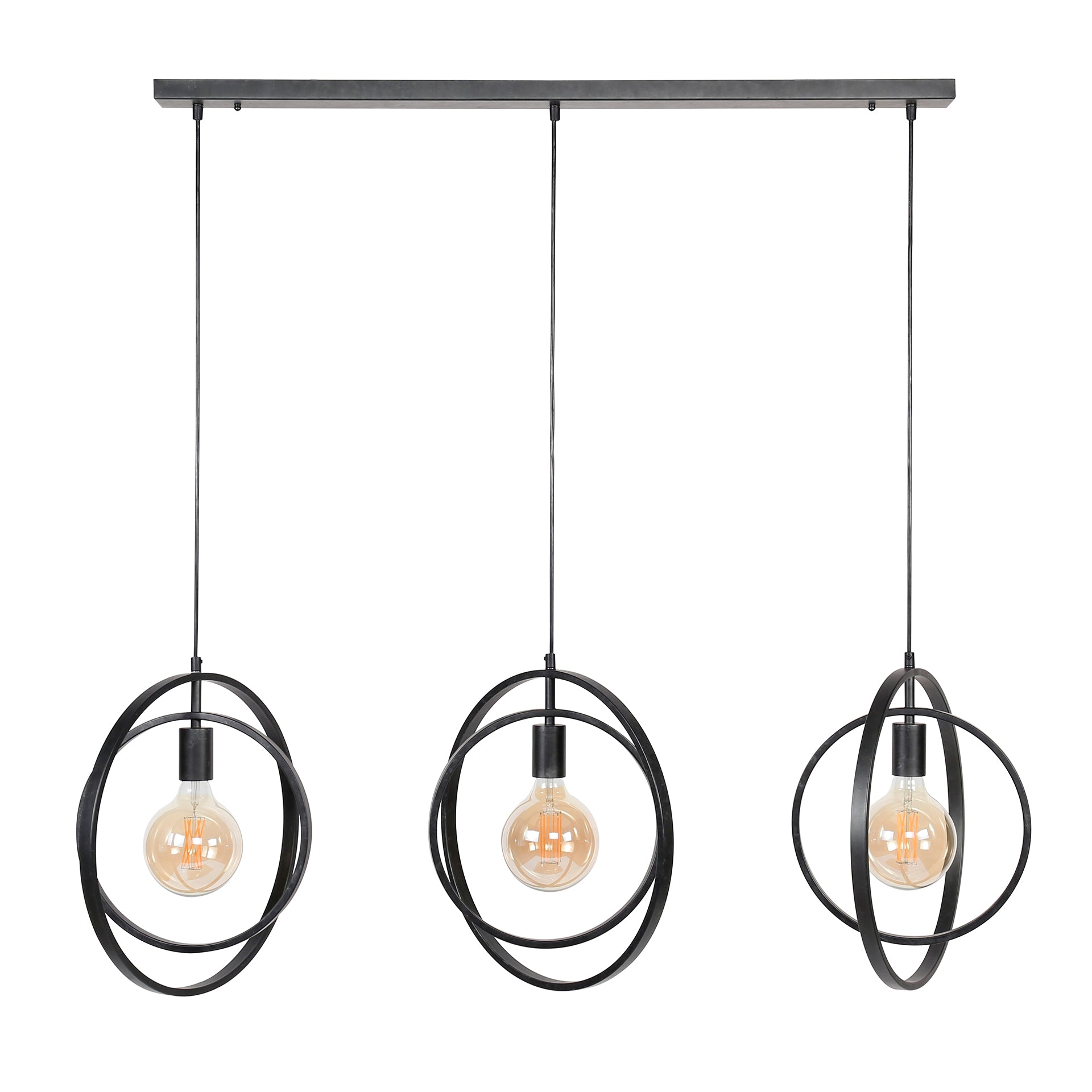 Hanglamp Turn Around 3-lichts / Charcoal