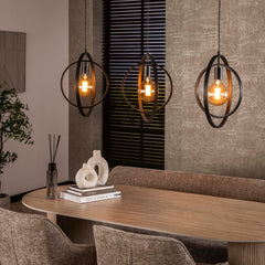 Hanglamp Turn Around 3 Lichts Charcoal