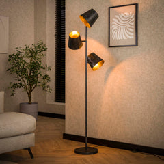 Vloerlamp Kinetic 3 Lichts Charcoal