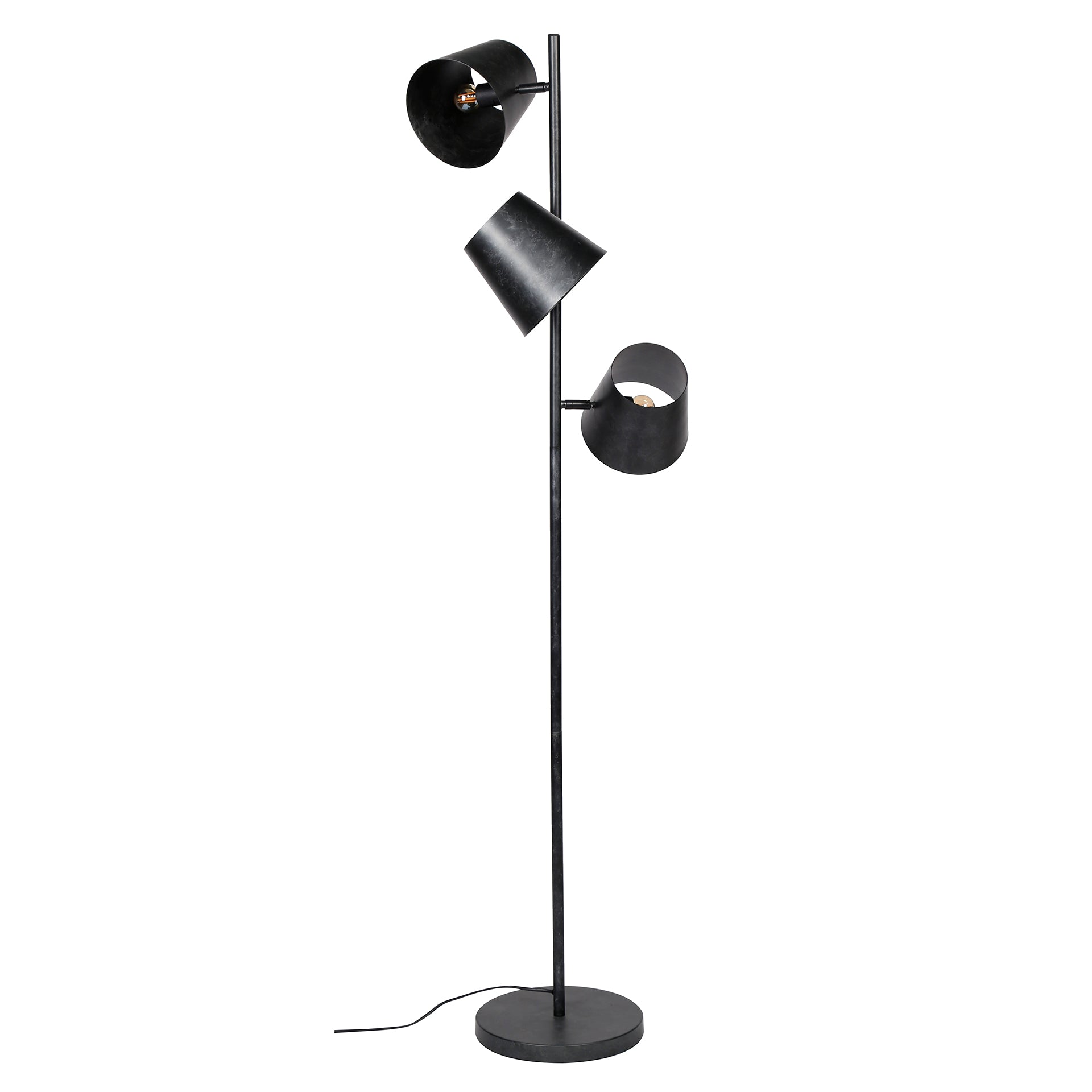 Vloerlamp Kinetic 3 Lichts Charcoal