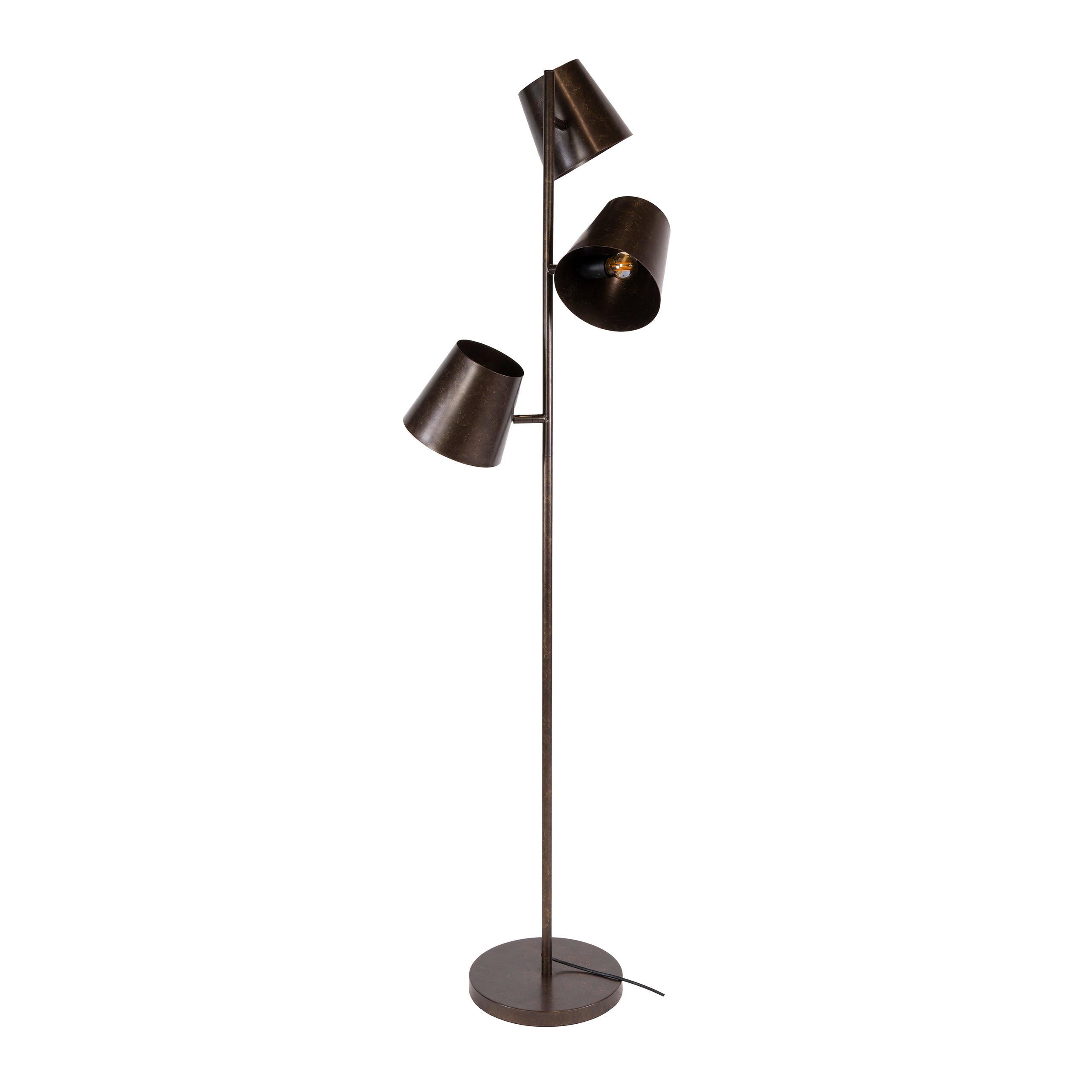Vloerlamp Kinetic 3 Lichts Urban Bruin